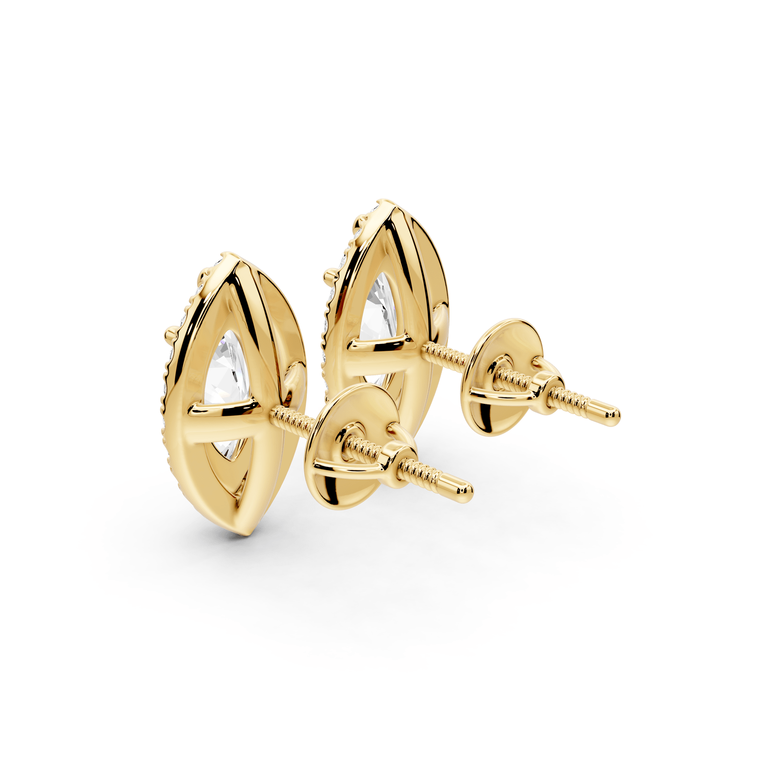 Solis - 2ct 14k yellow gold Marquise - Cut Diamond Stud Earrings - Mr. Alex Jewelry