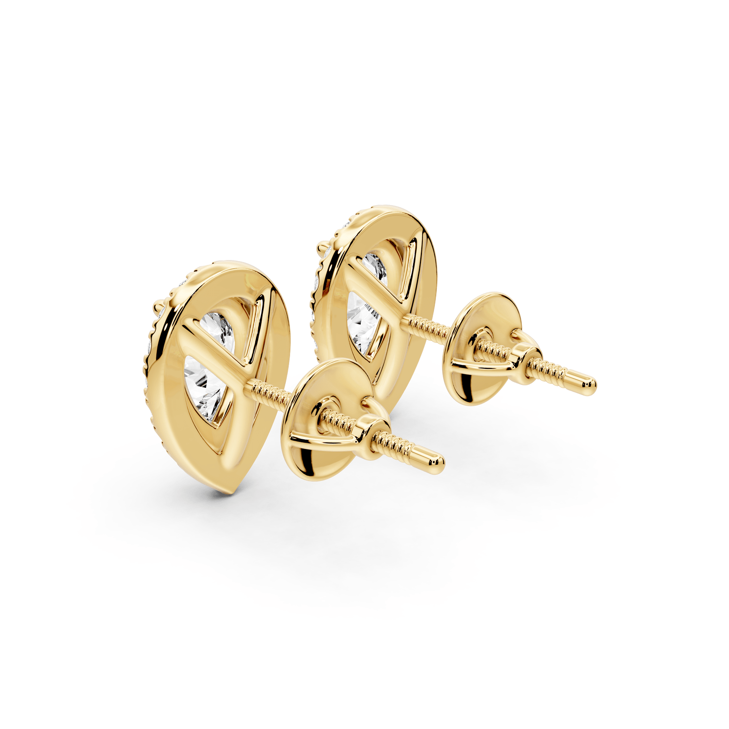 Solis - 2ct 14k yellow gold Pear - Cut Diamond Stud Earrings - Mr. Alex Jewelry