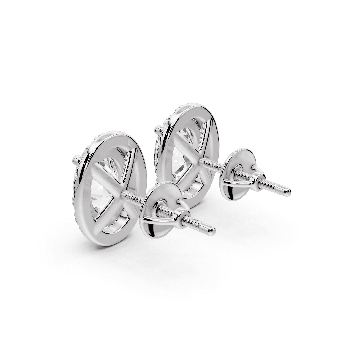 Solis - 3ct 14k white gold Oval - Cut Diamond Stud Earrings - Mr. Alex Jewelry