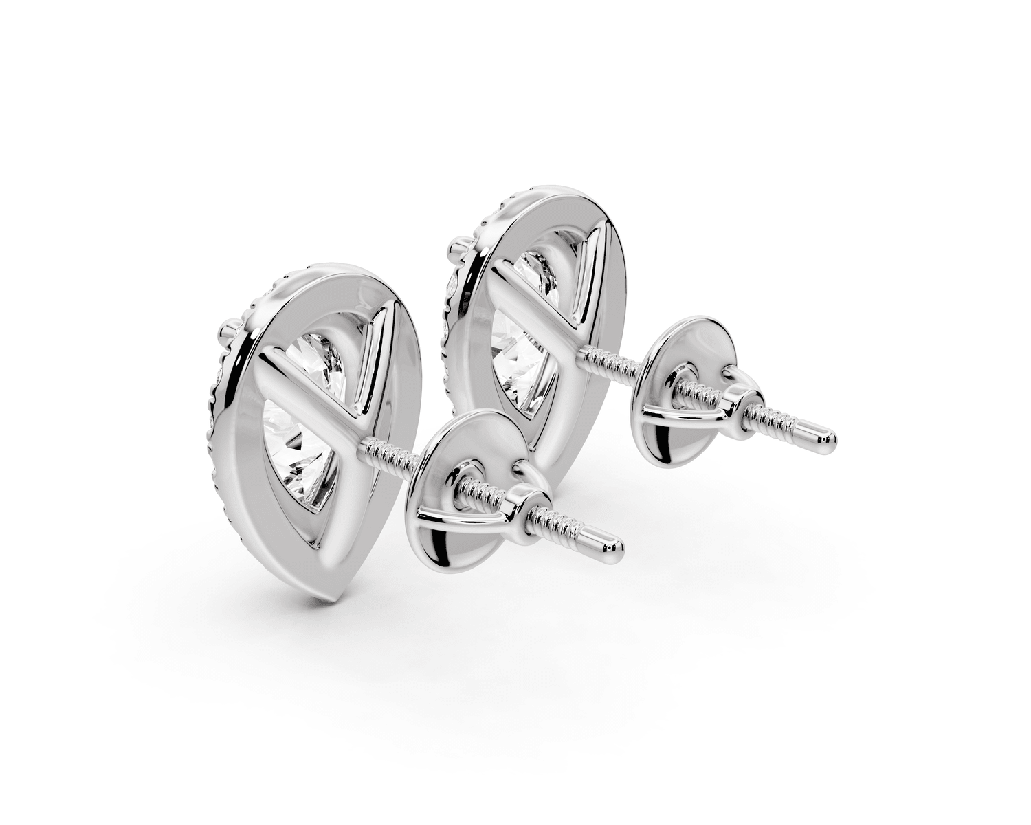 Solis - 3ct 14k white gold Pear - Cut Diamond Stud Earrings - Mr. Alex Jewelry