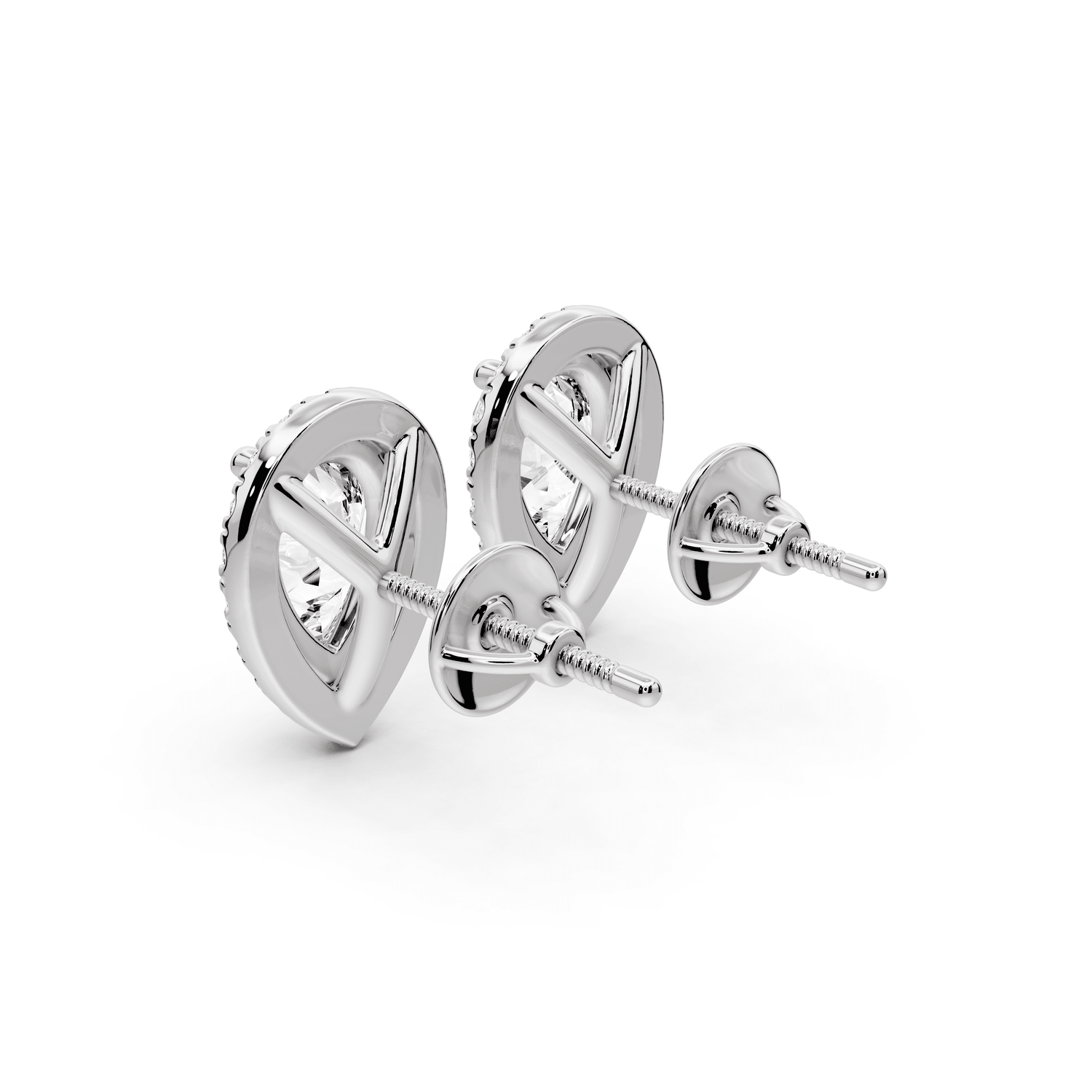 Solis - 3ct 14k white gold Pear - Cut Diamond Stud Earrings - Mr. Alex Jewelry