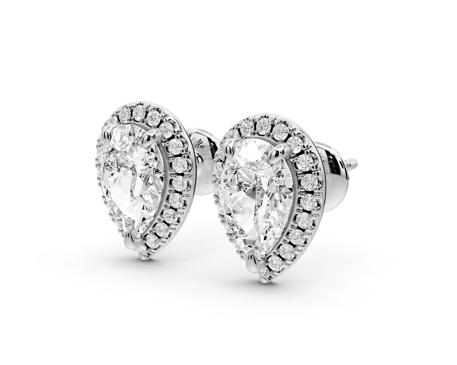 Solis - 3ct 14k white gold Pear - Cut Diamond Stud Earrings - Mr. Alex Jewelry