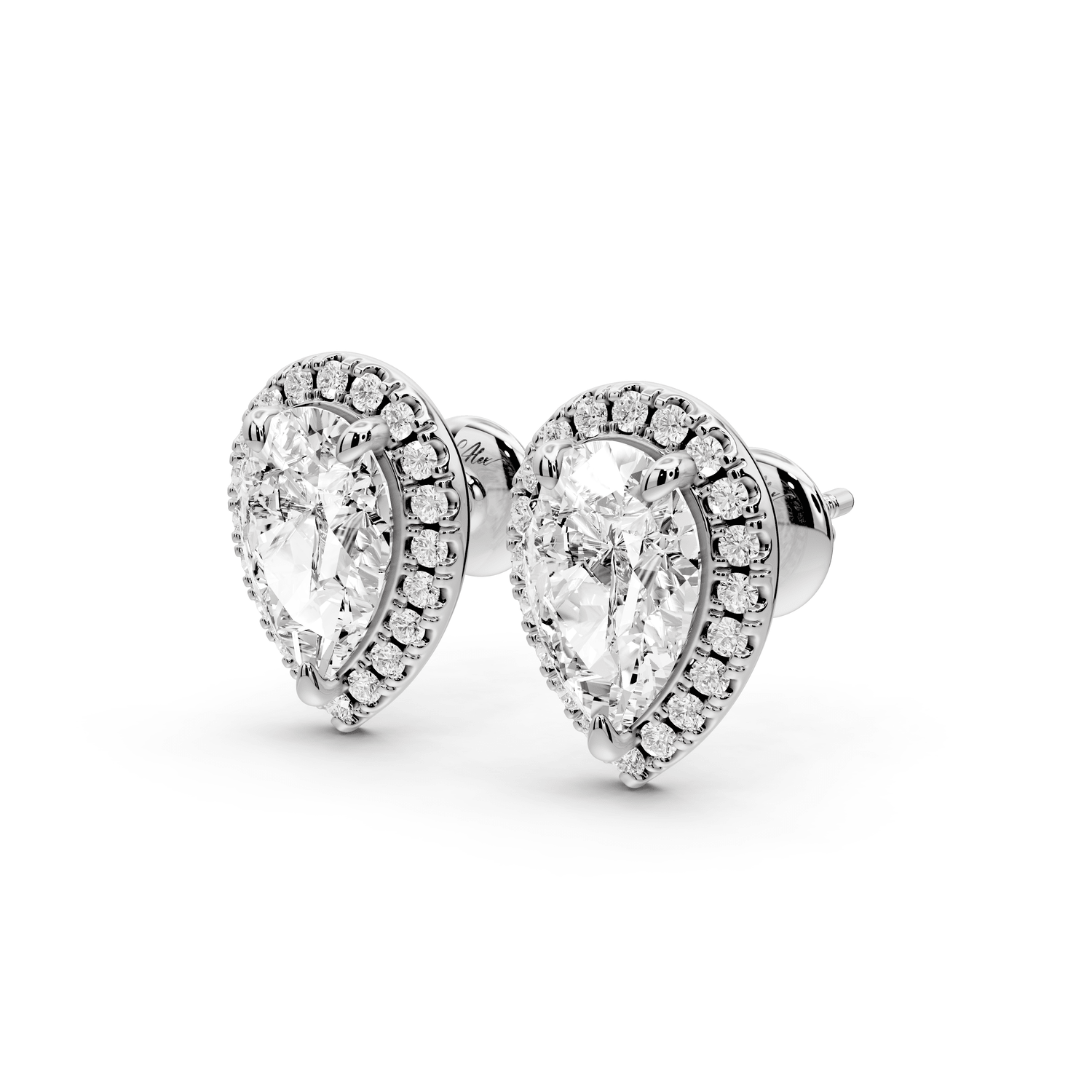 Solis - 3ct 14k white gold Pear - Cut Diamond Stud Earrings - Mr. Alex Jewelry
