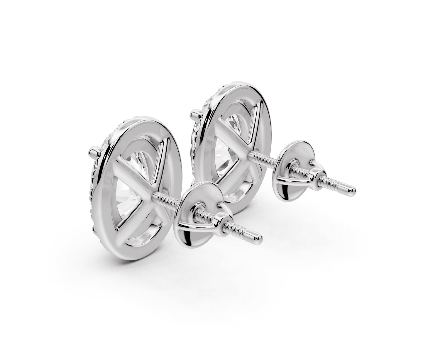 Solis - 4ct 14k white gold Oval - Cut Diamond Stud Earrings - Mr. Alex Jewelry