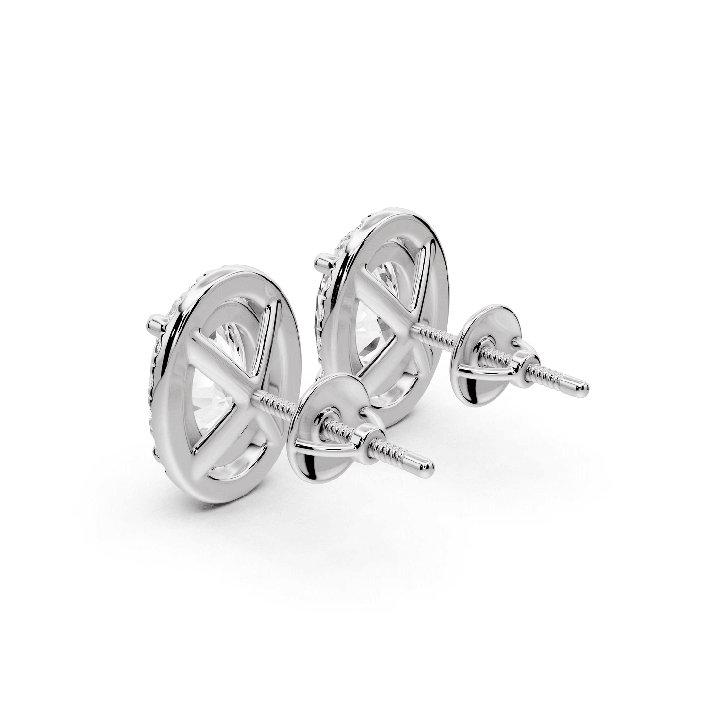 Solis - 4ct 14k white gold Oval - Cut Diamond Stud Earrings - Mr. Alex Jewelry