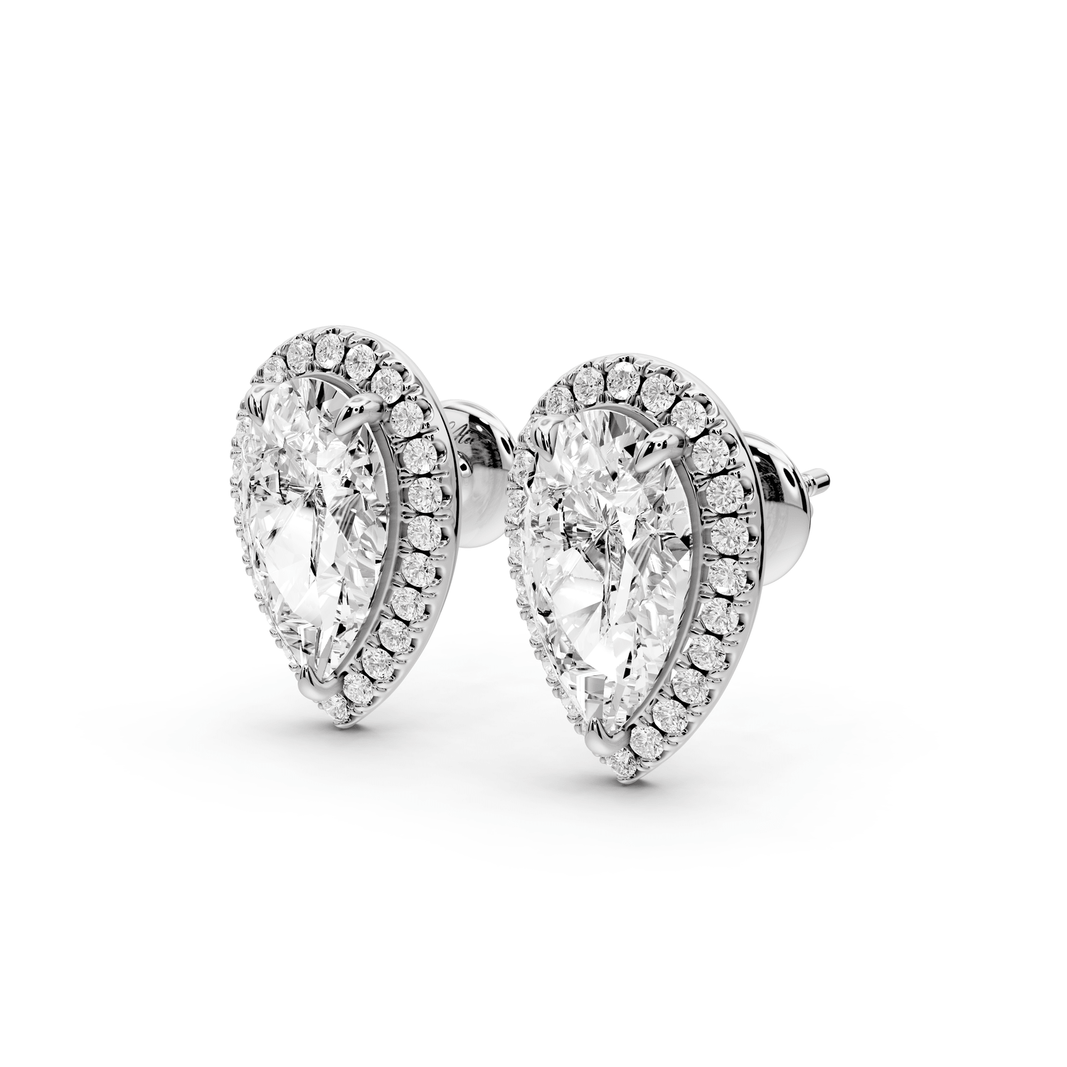 Solis - 4ct 14k white gold Pear - Cut Diamond Stud Earrings - Mr. Alex Jewelry