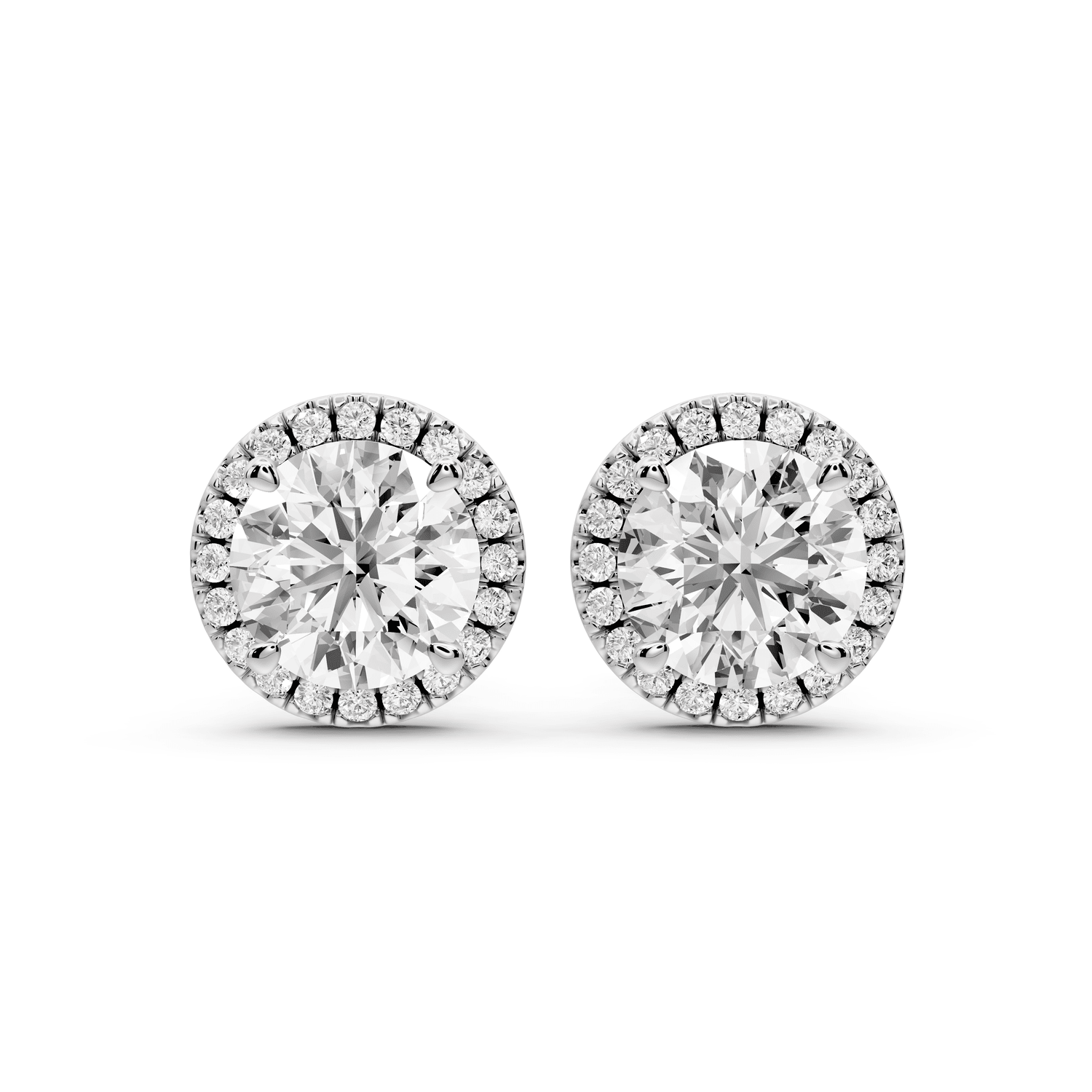 Solis - 4ct 14k white gold Round - Cut Diamond Stud Earrings - Mr. Alex Jewelry