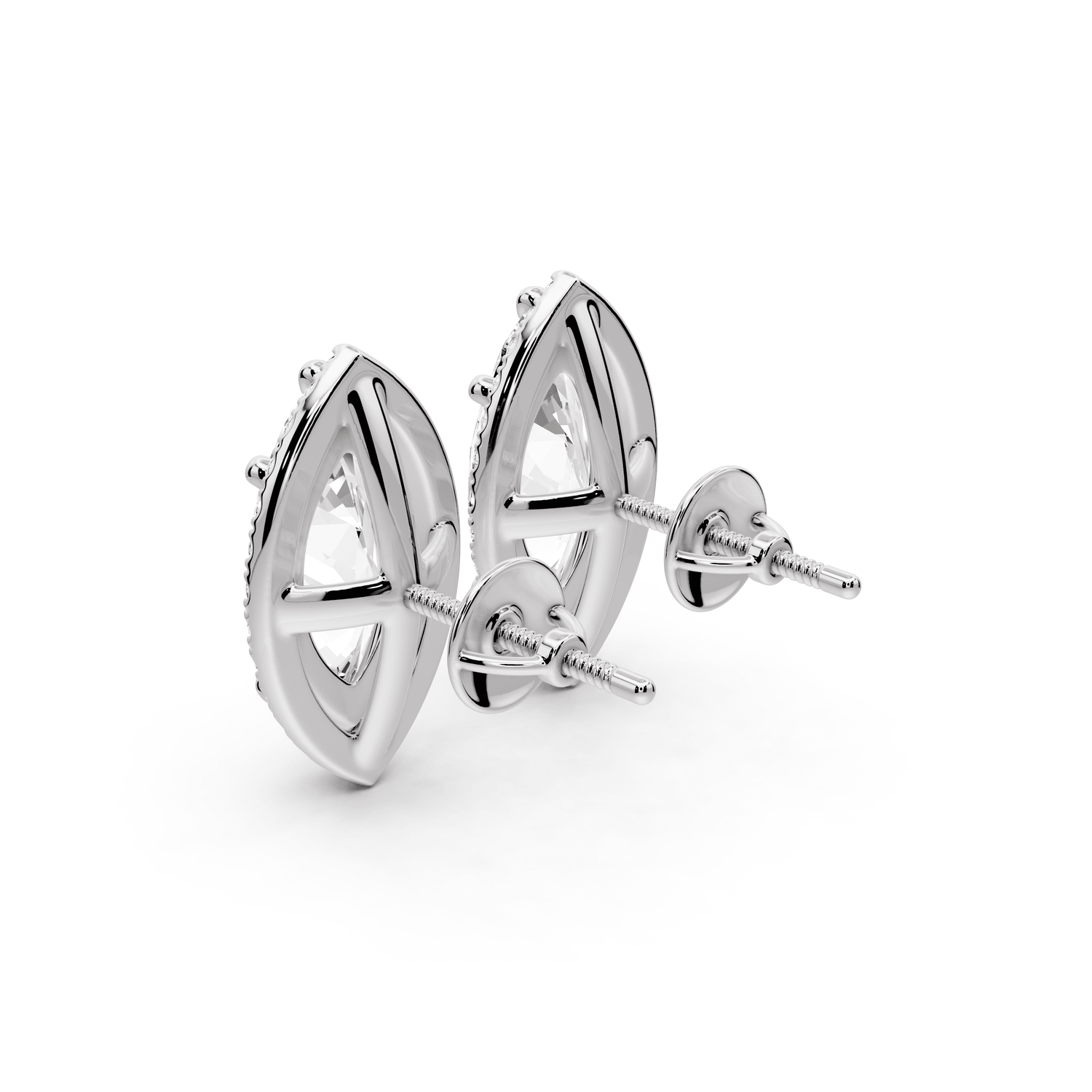 Solis - 5ct 14k white gold Marquise - Cut Diamond Stud Earrings - Mr. Alex Jewelry