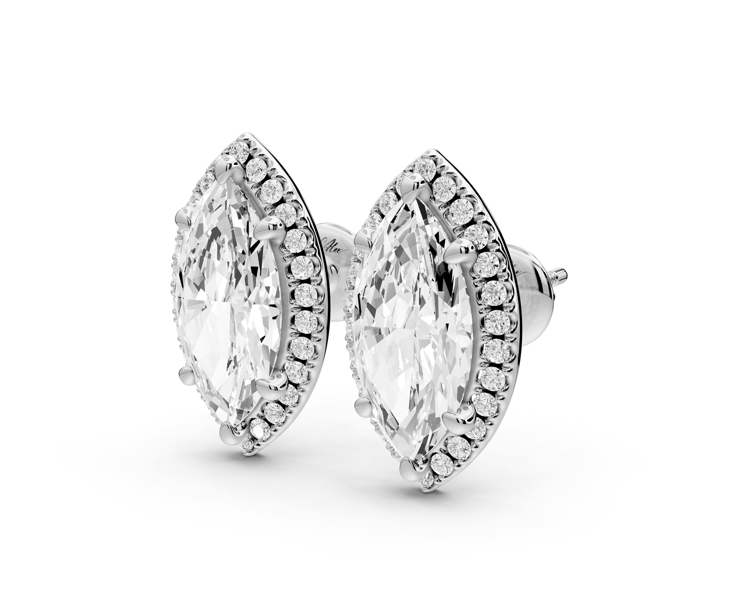 Solis - 5ct 14k white gold Marquise - Cut Diamond Stud Earrings - Mr. Alex Jewelry