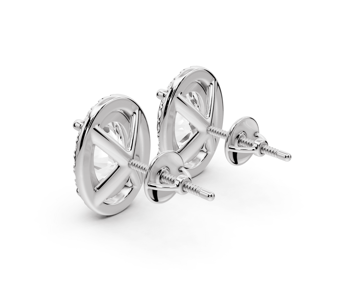 Solis - 5ct 14k white gold Oval - Cut Diamond Stud Earrings - Mr. Alex Jewelry