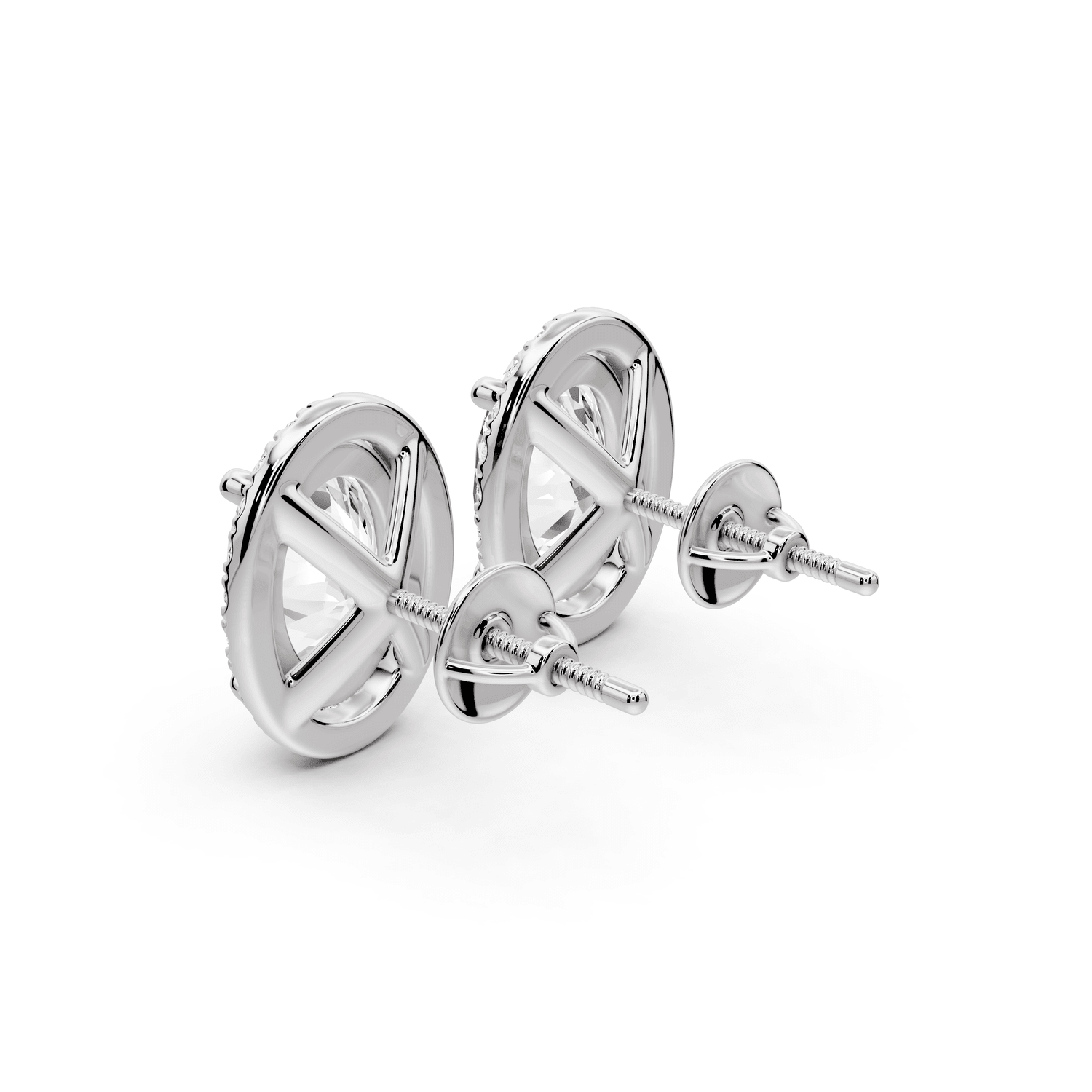 Solis - 5ct 14k white gold Oval - Cut Diamond Stud Earrings - Mr. Alex Jewelry