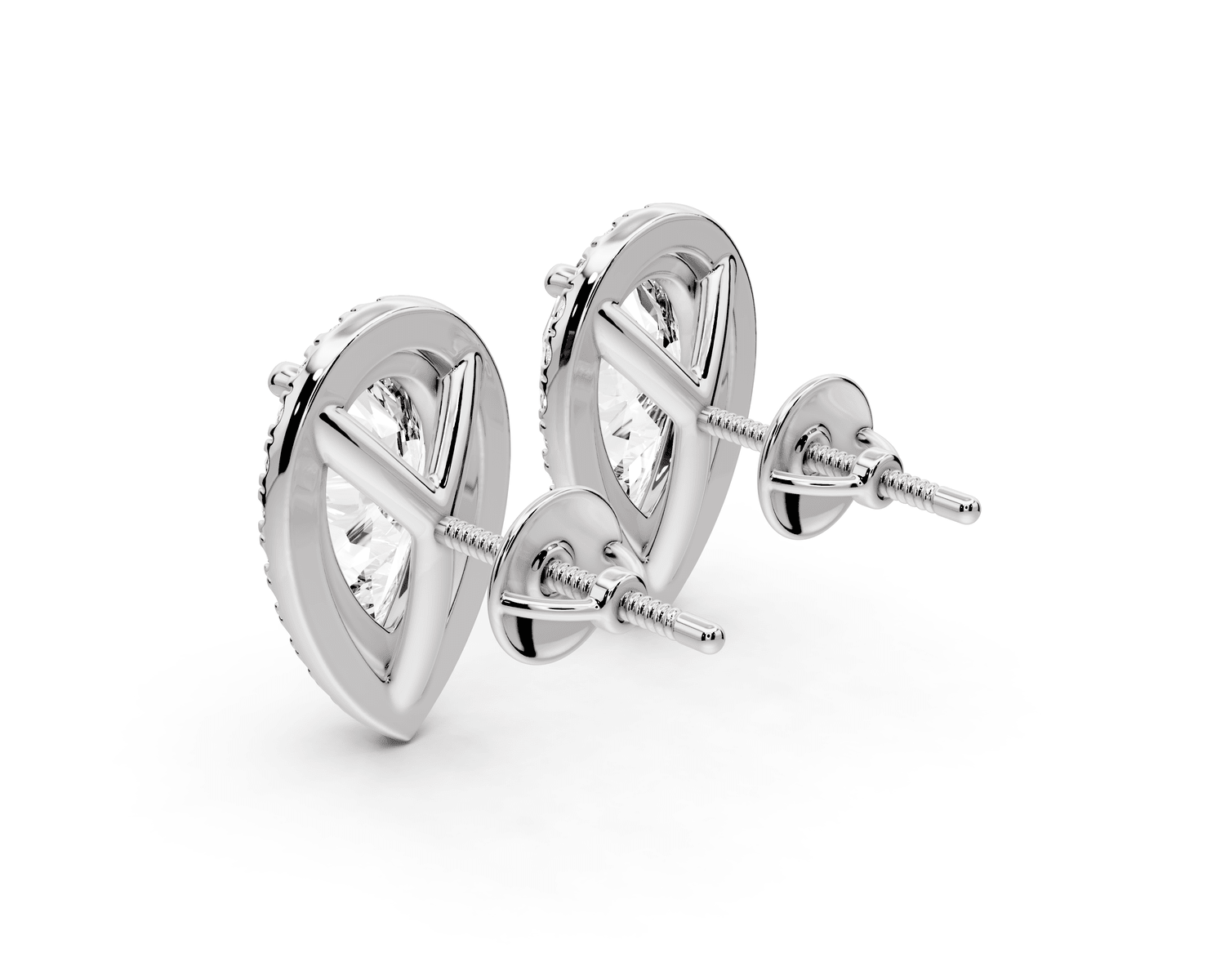 Solis - 5ct 14k white gold Pear - Cut Diamond Stud Earrings - Mr. Alex Jewelry