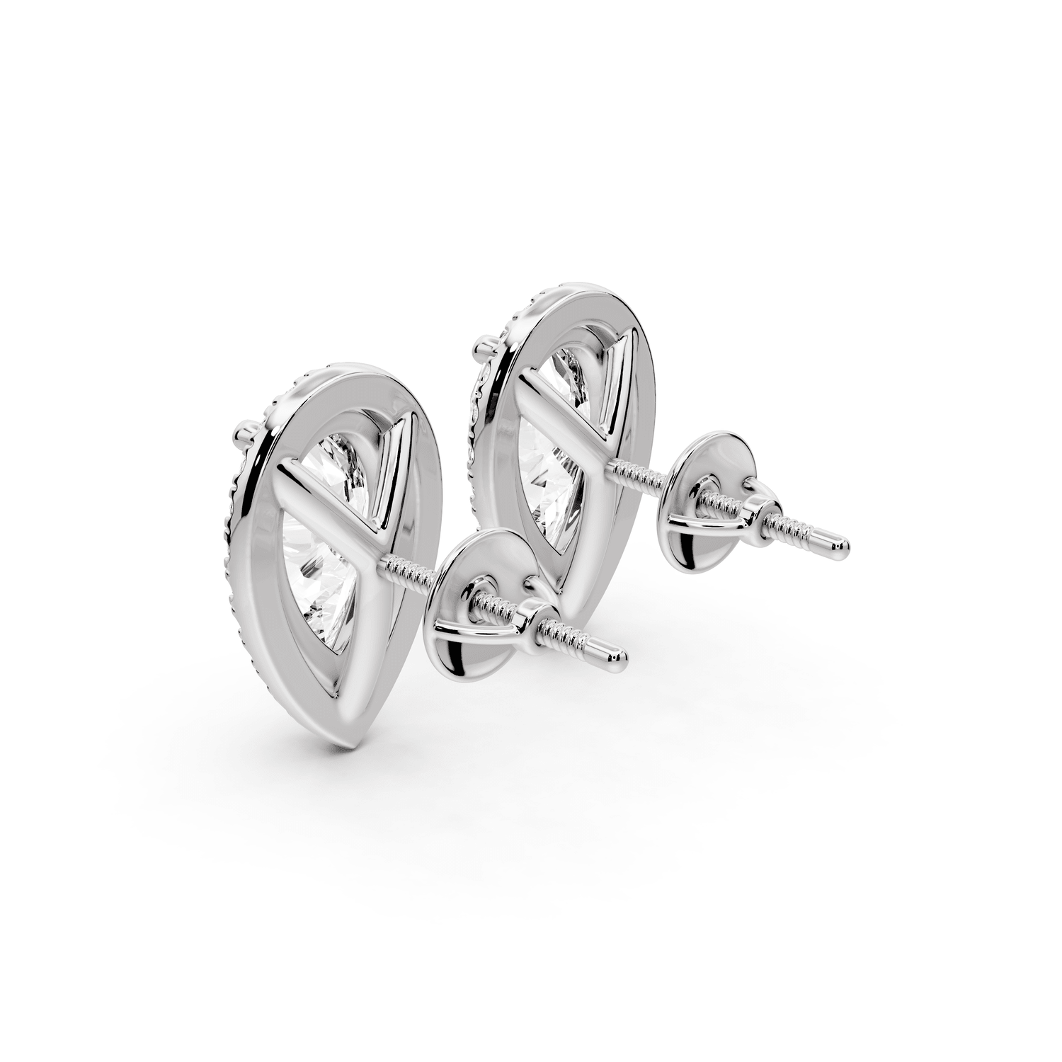 Solis - 5ct 14k white gold Pear - Cut Diamond Stud Earrings - Mr. Alex Jewelry