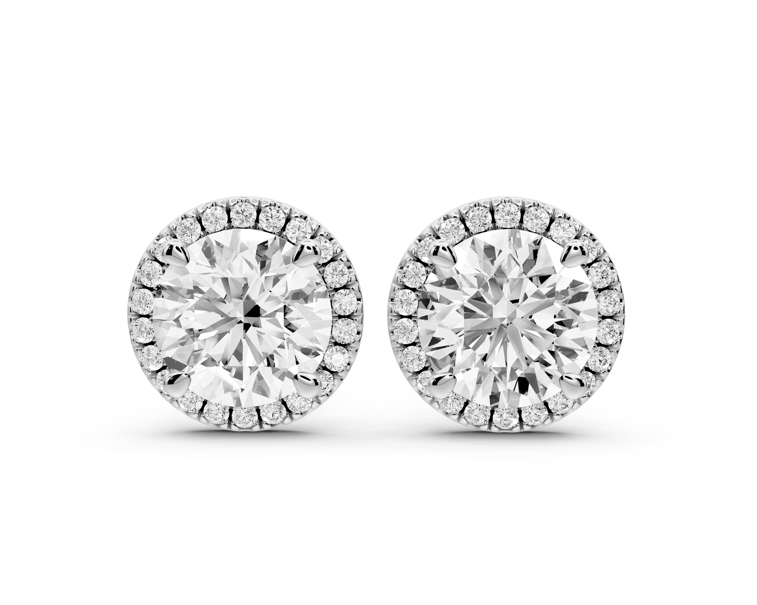 Solis - 5ct 14k white gold Round - Cut Diamond Stud Earrings - Mr. Alex Jewelry