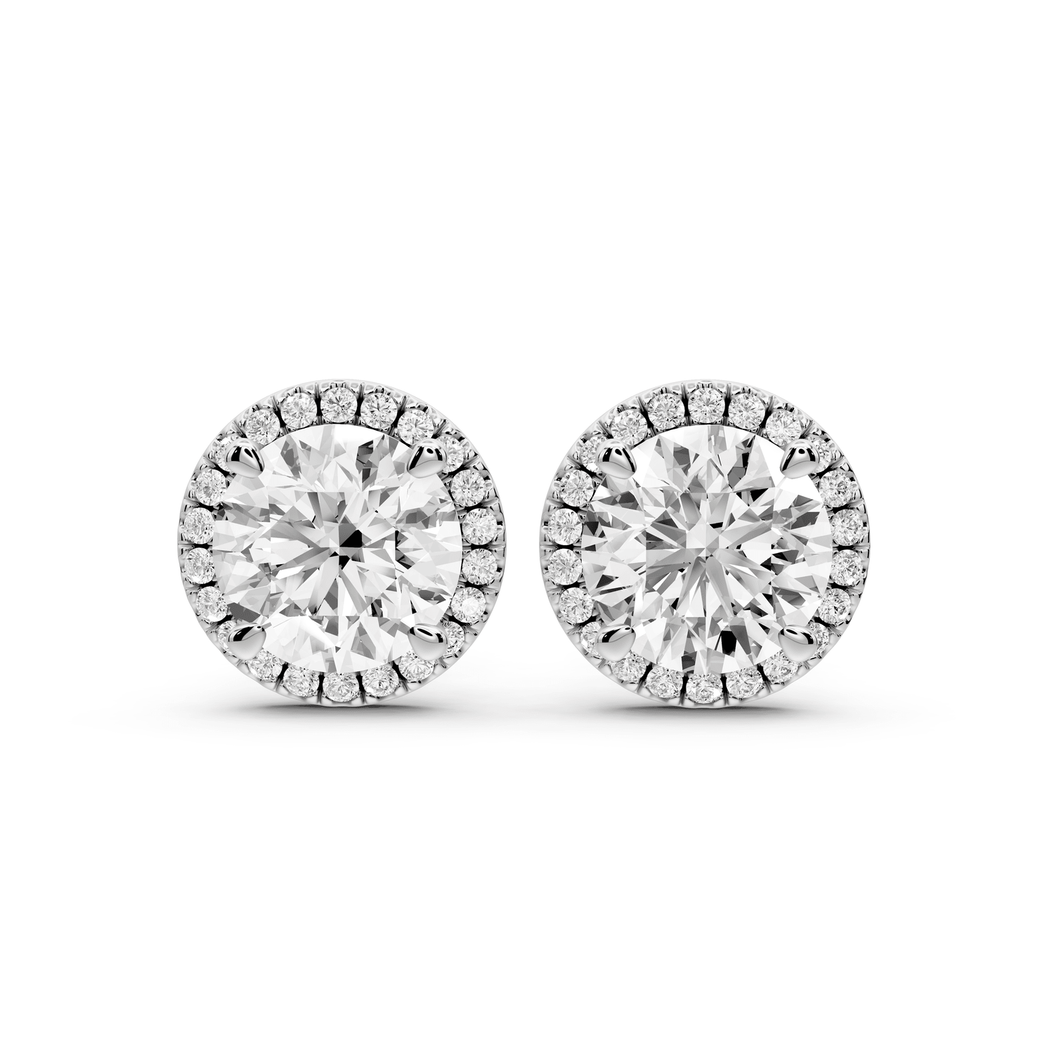 Solis - 5ct 14k white gold Round - Cut Diamond Stud Earrings - Mr. Alex Jewelry