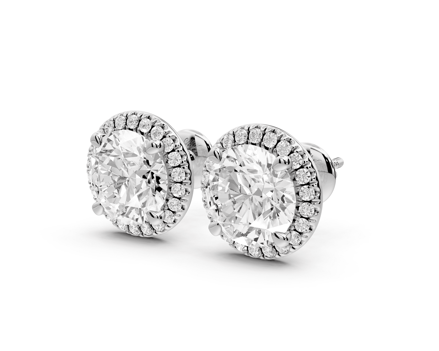 Solis - 5ct 14k white gold Round - Cut Diamond Stud Earrings - Mr. Alex Jewelry