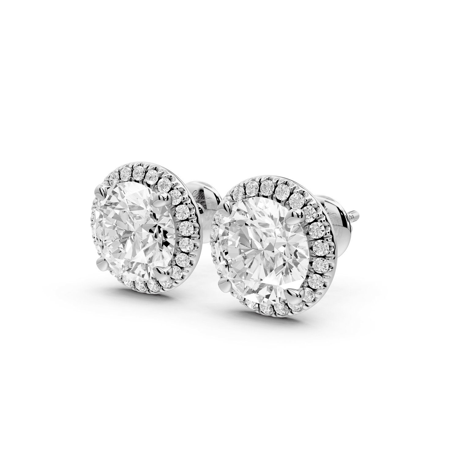 Solis - 5ct 14k white gold Round - Cut Diamond Stud Earrings - Mr. Alex Jewelry