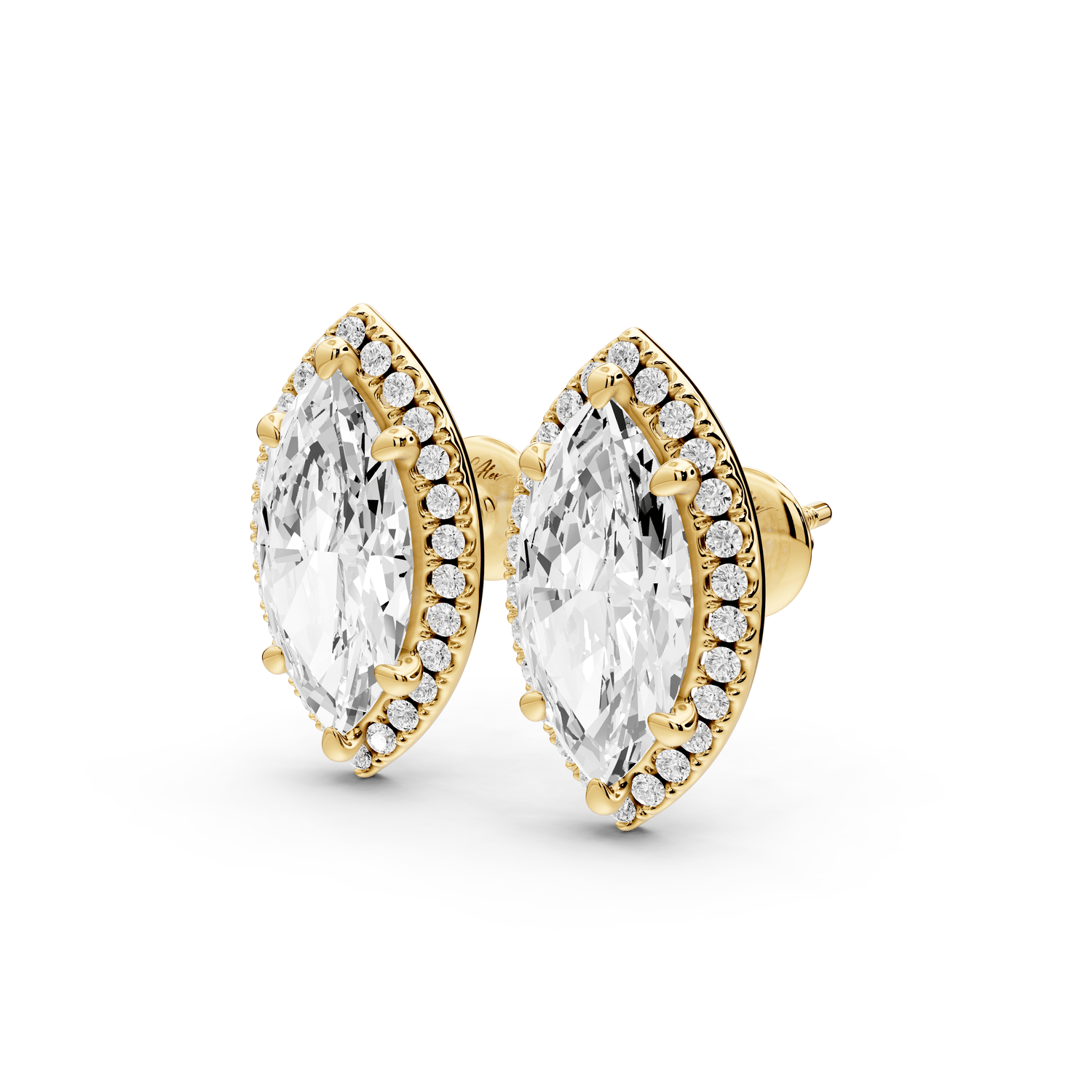 Solis - 5ct 14k yellow gold Marquise - Cut Diamond Stud Earrings - Mr. Alex Jewelry