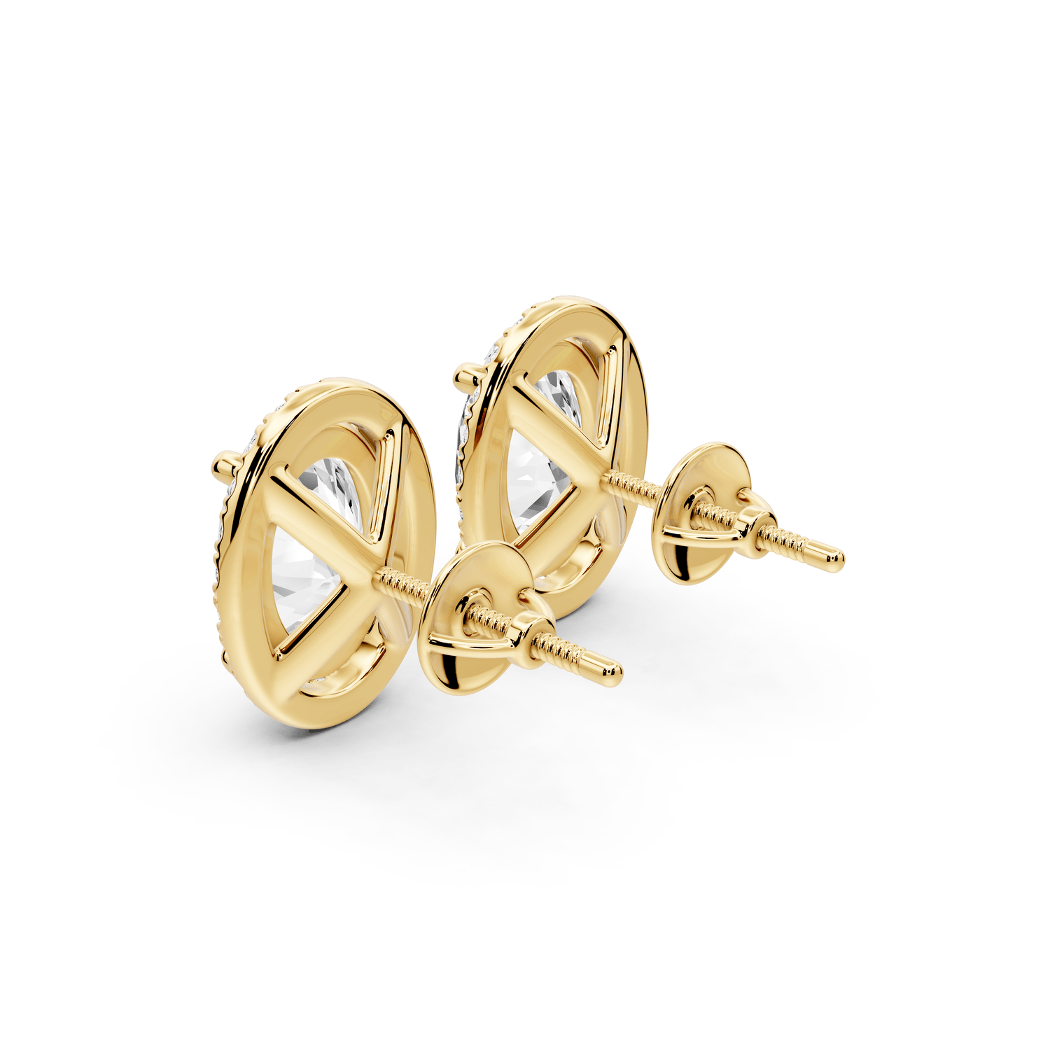 Solis - 5ct 14k yellow gold Oval - Cut Diamond Stud Earrings - Mr. Alex Jewelry