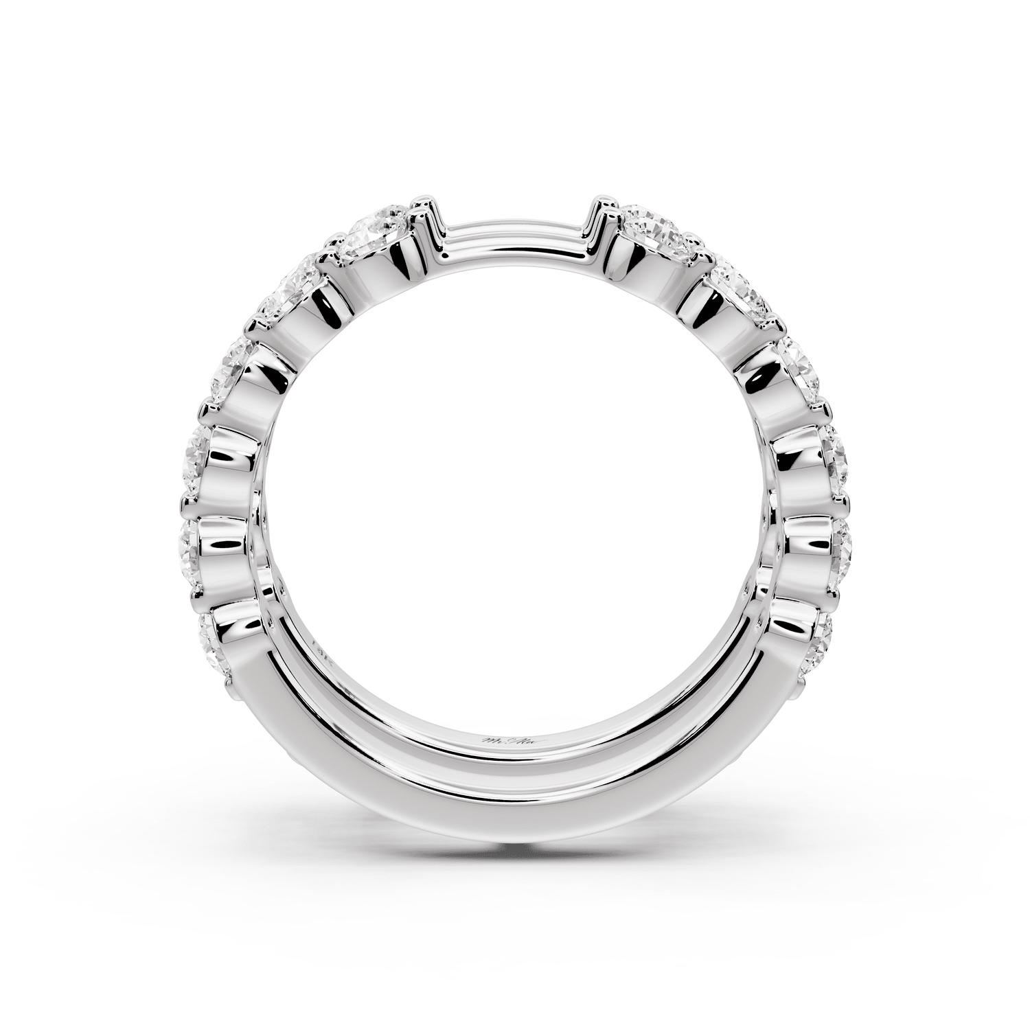 Soloria - 1.41ct 18k white gold Double-Row Diamond Eternity Band Ring - Mr. Alex Jewelry
