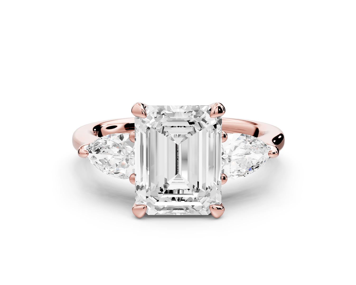 Stella - 2ct emerald Engagement Ring 18k rose gold - Mr. Alex Jewelry