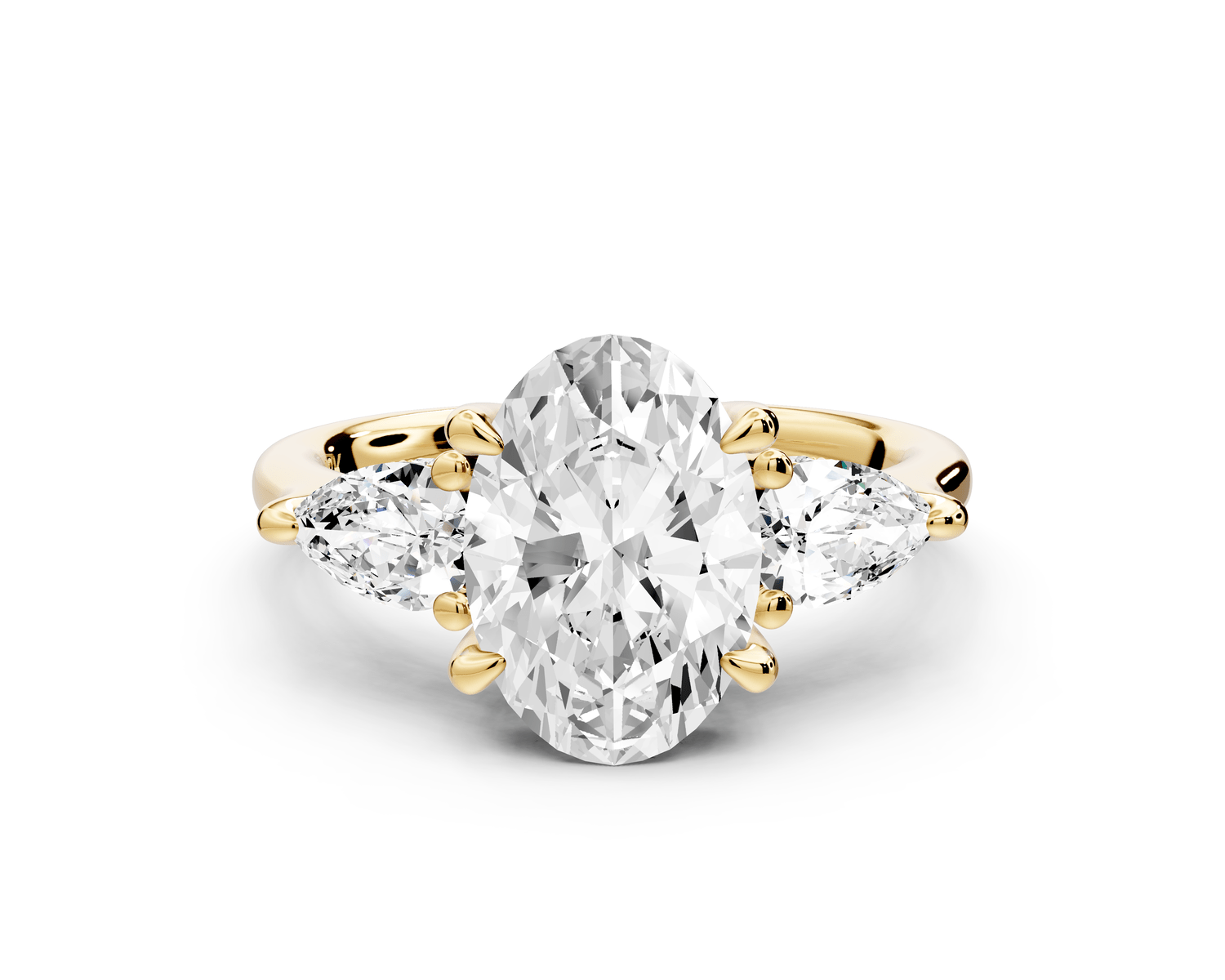 Stella - 2ct oval Engagement Ring 18k yellow gold - Mr. Alex Jewelry