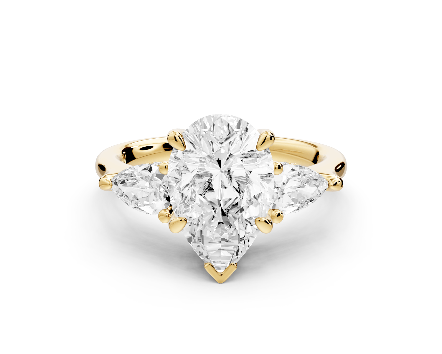 Stella - 2ct pear Engagement Ring 18k yellow gold - Mr. Alex Jewelry