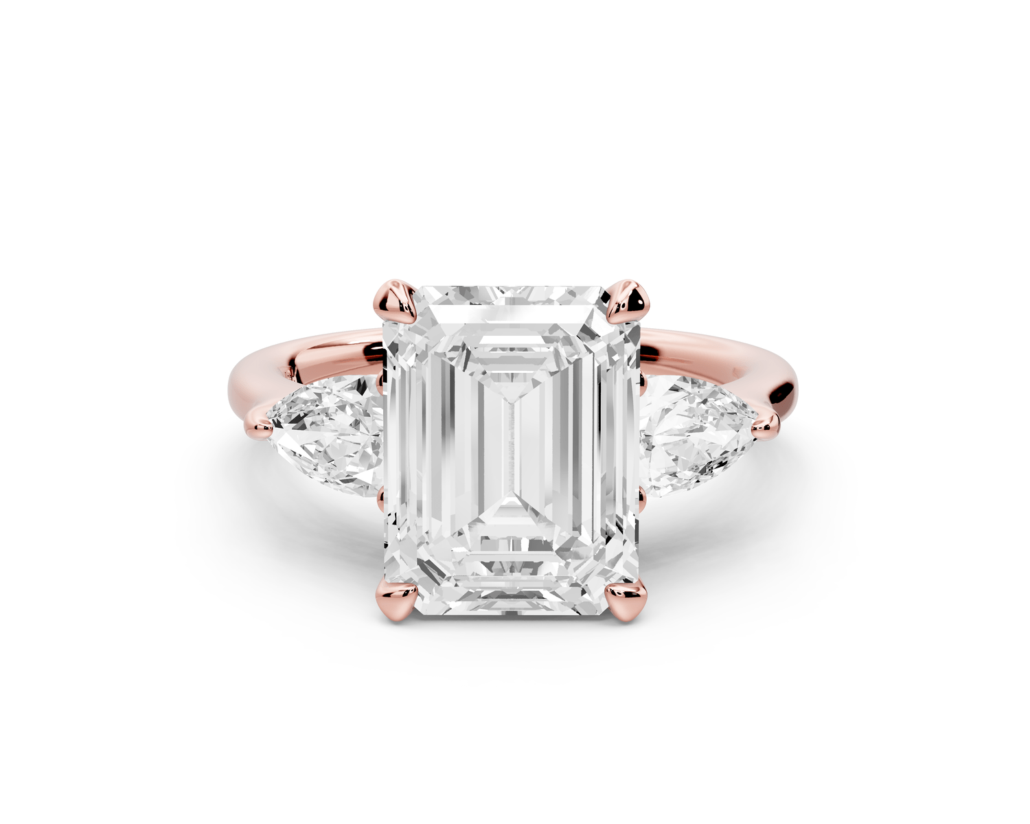 Stella - 3ct emerald Engagement Ring 18k rose gold - Mr. Alex Jewelry