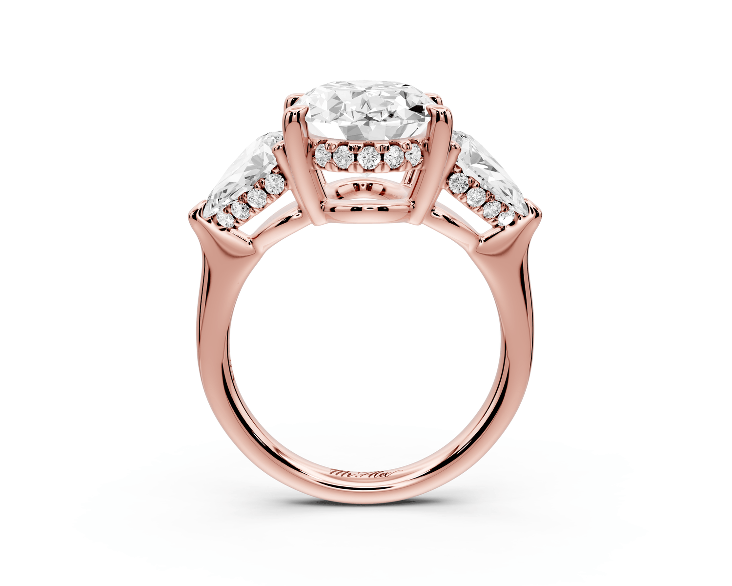 Stella - 3ct oval Engagement Ring 18k rose gold - Mr. Alex Jewelry