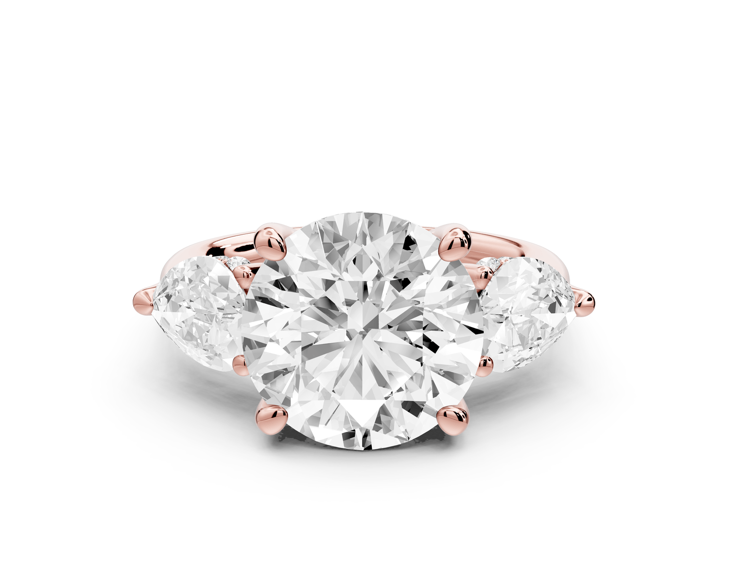 Stella - 3ct round Engagement Ring 18k rose gold - Mr. Alex Jewelry