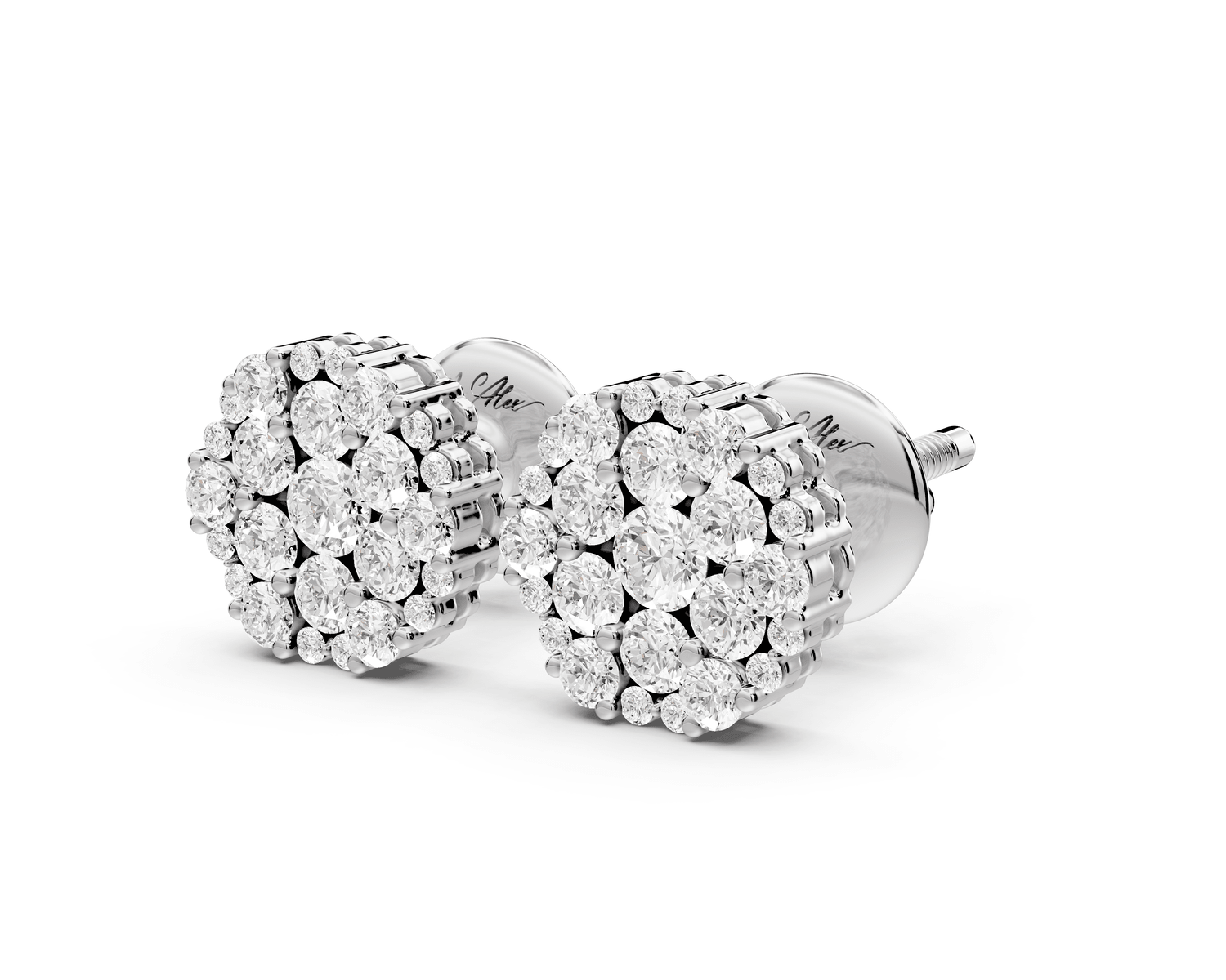 Stella Earrings White Gold - Mr. Alex Jewelry