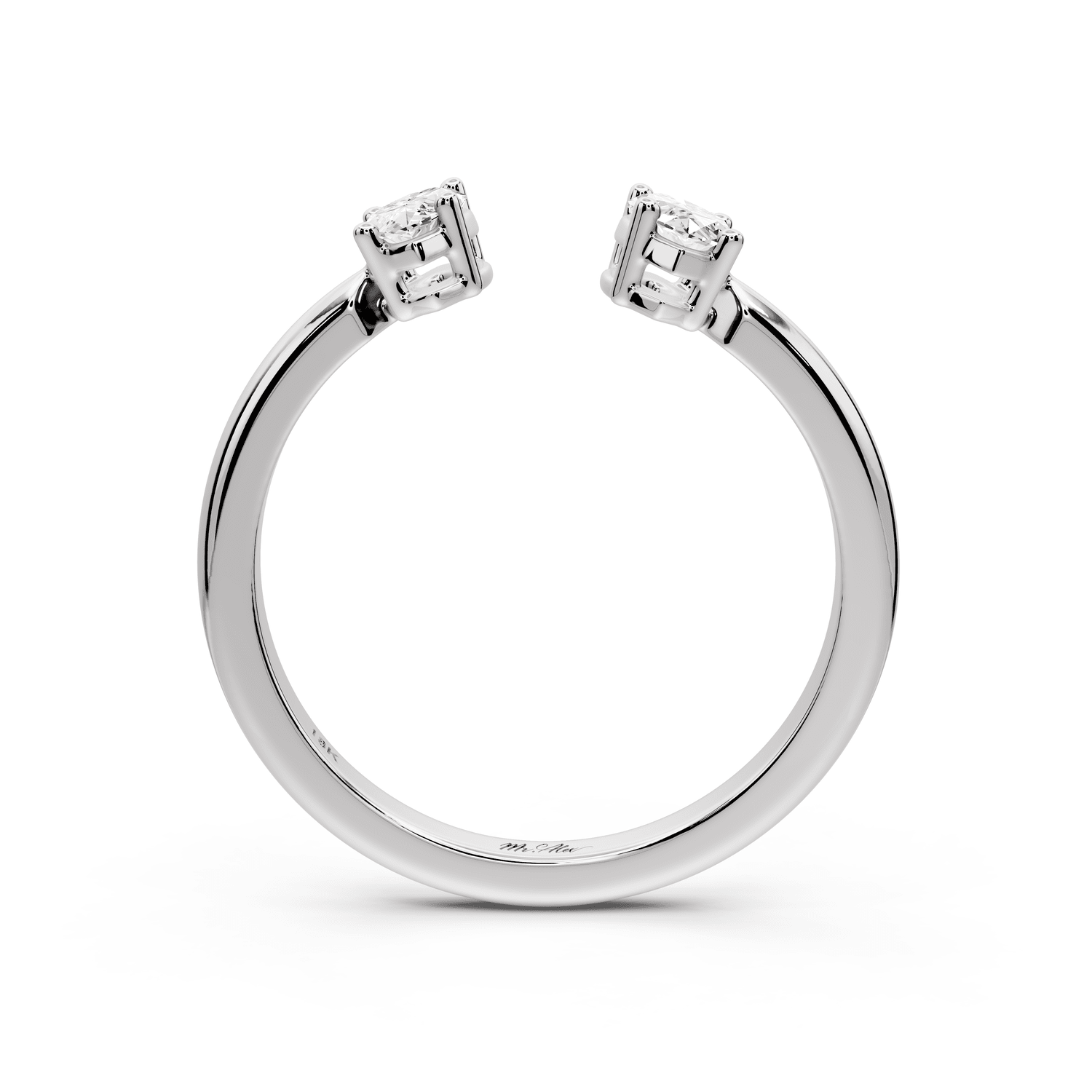 Verona - 0.47ct 14k white gold Two-Stone Marquise Diamond Ring - Mr. Alex Jewelry