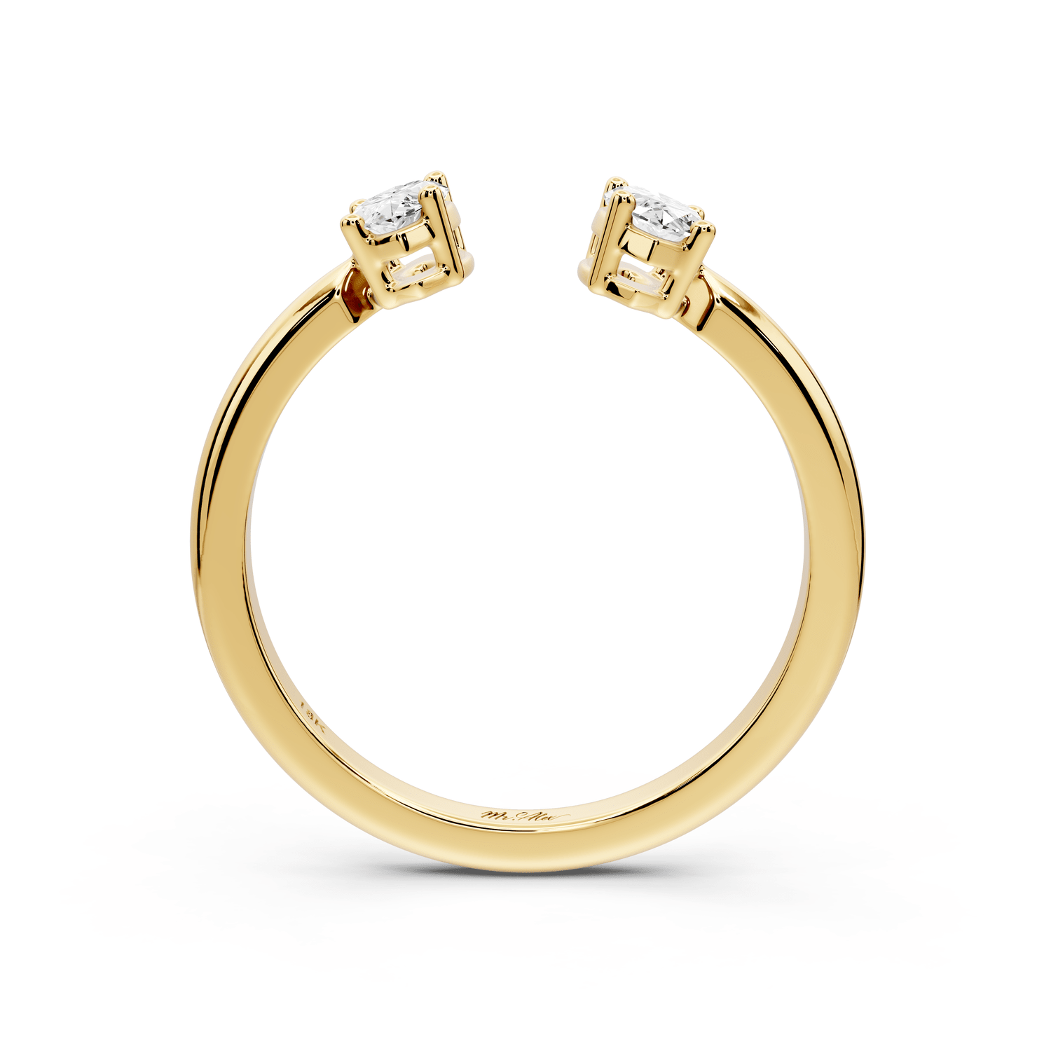 Verona - 0.47ct 18k yellow gold Two-Stone Marquise Diamond Ring - Mr. Alex Jewelry