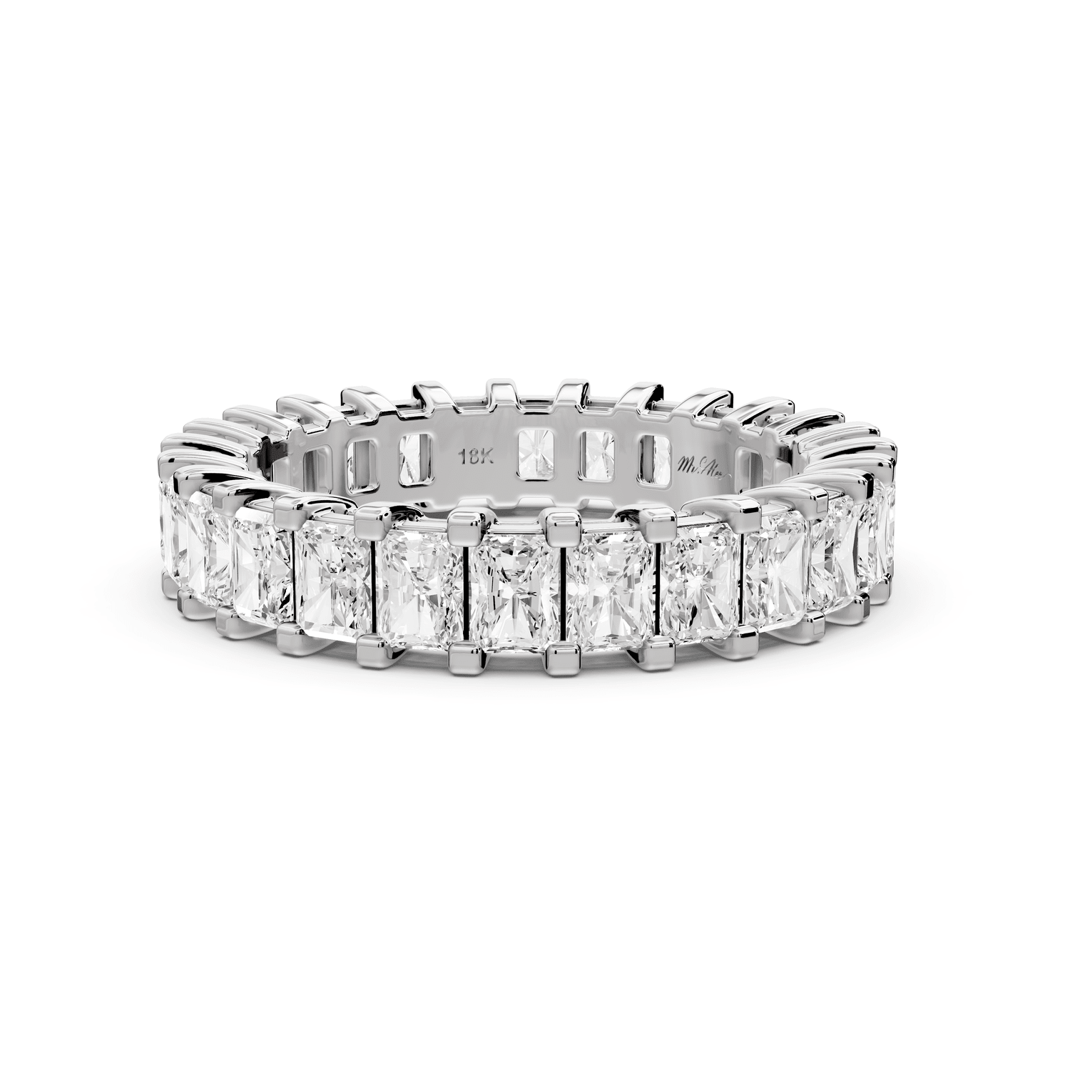 Viena - 3.04ct 14k white gold Radiant-Cut Diamond Eternity Band Ring - Mr. Alex Jewelry