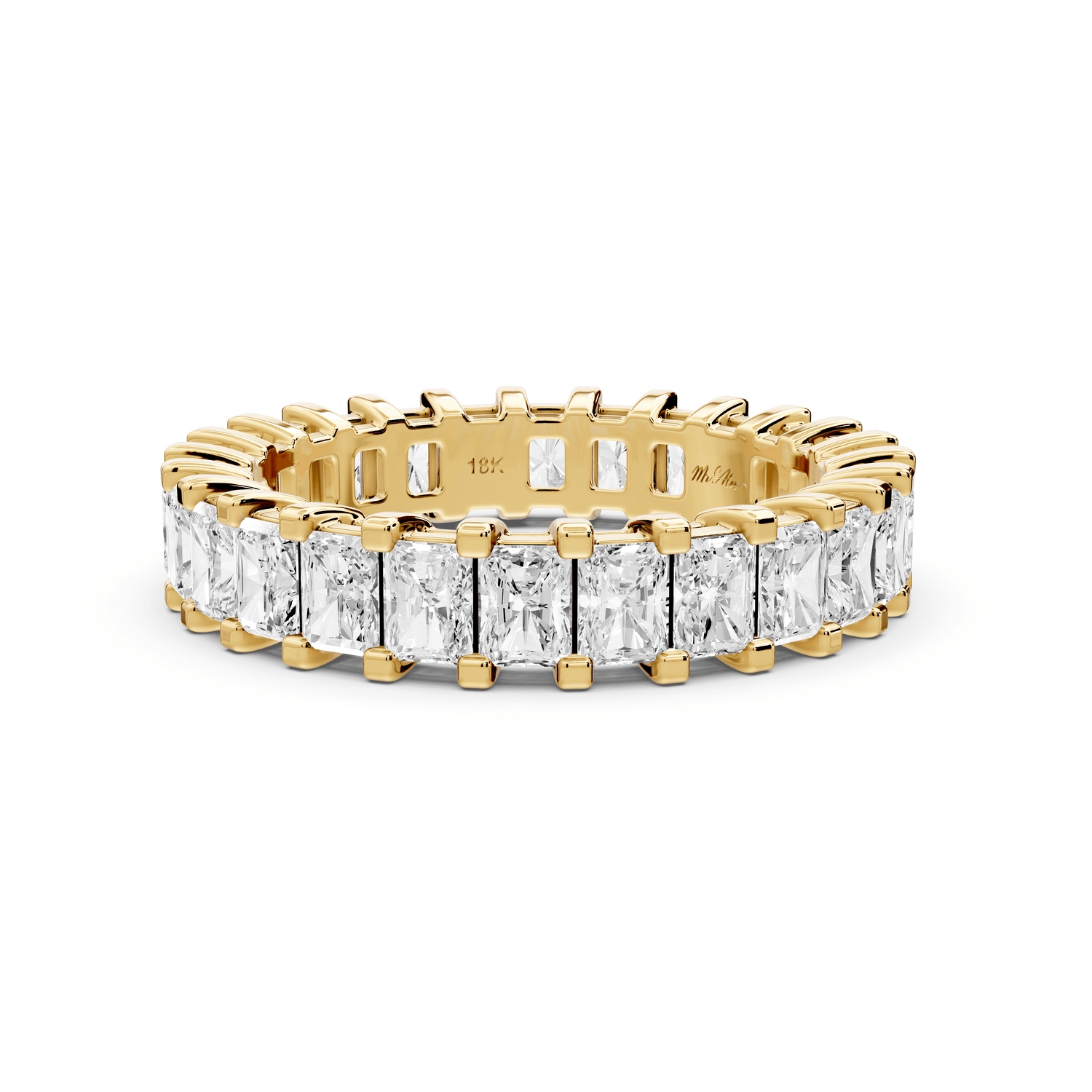 Viena - 3.04ct 14k yellow gold Radiant-Cut Diamond Eternity Band Ring - Mr. Alex Jewelry