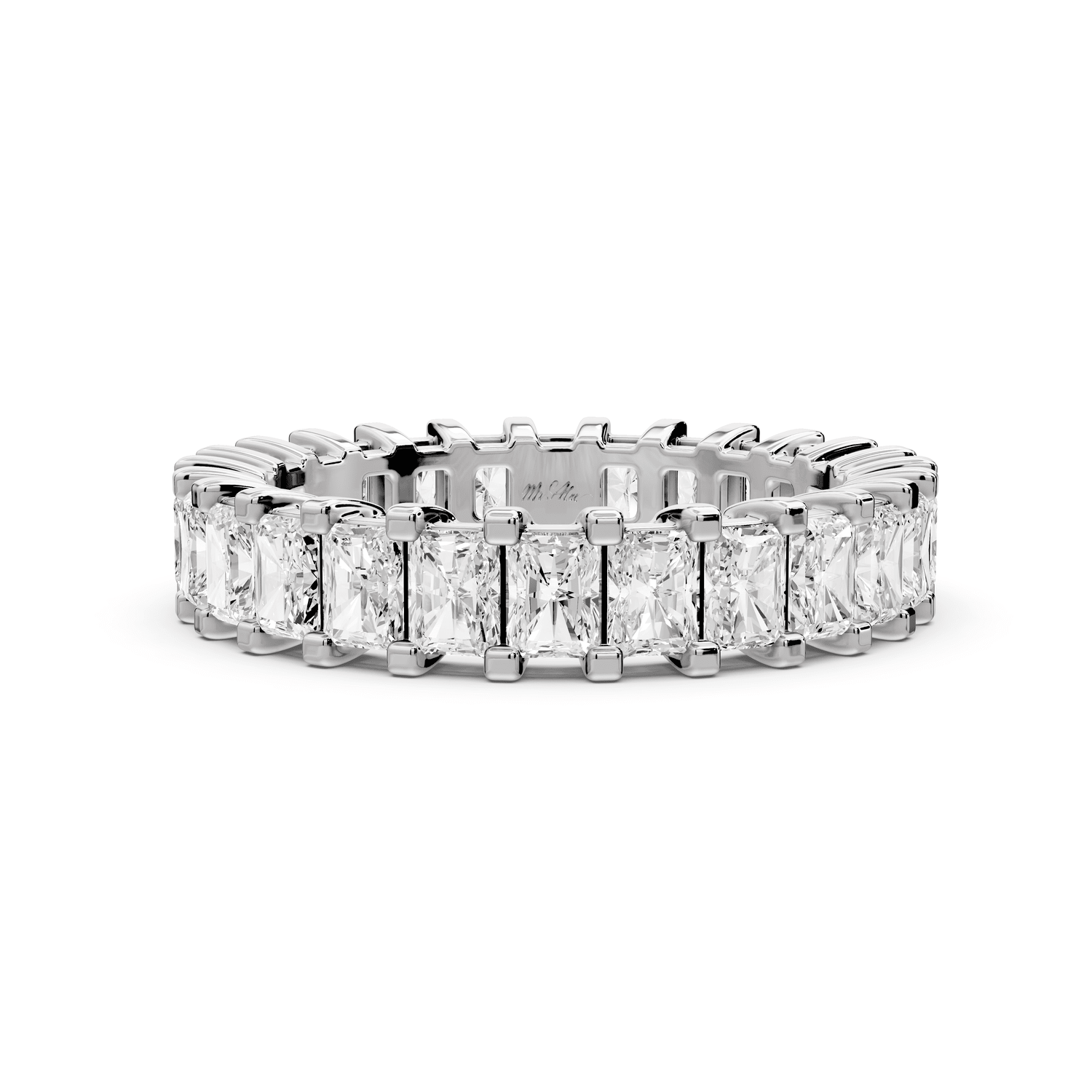 Viena - 3.04ct 18k white gold Radiant-Cut Diamond Eternity Band Ring - Mr. Alex Jewelry