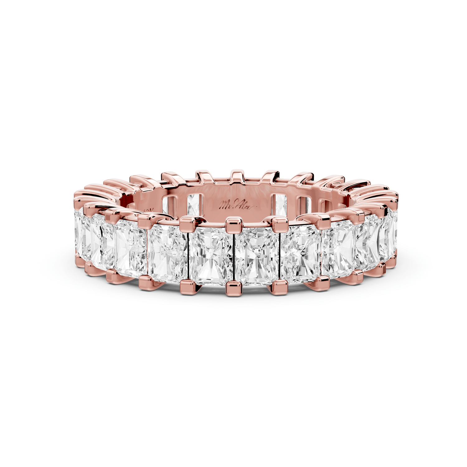 Viena - 4.09ct 14k rose gold Radiant-Cut Diamond Eternity Band Ring - Mr. Alex Jewelry