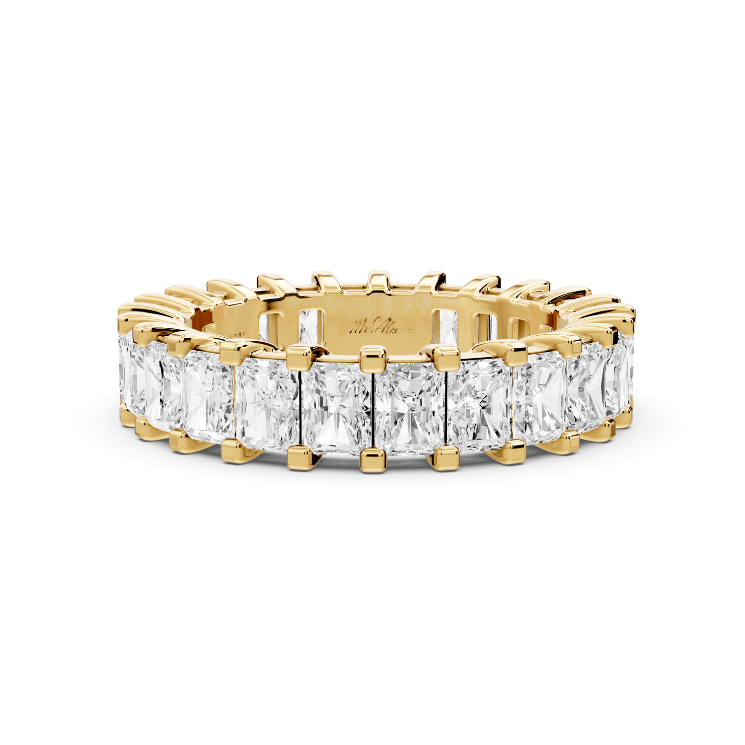 Viena - 4.09ct 14k yellow gold Radiant-Cut Diamond Eternity Band Ring - Mr. Alex Jewelry