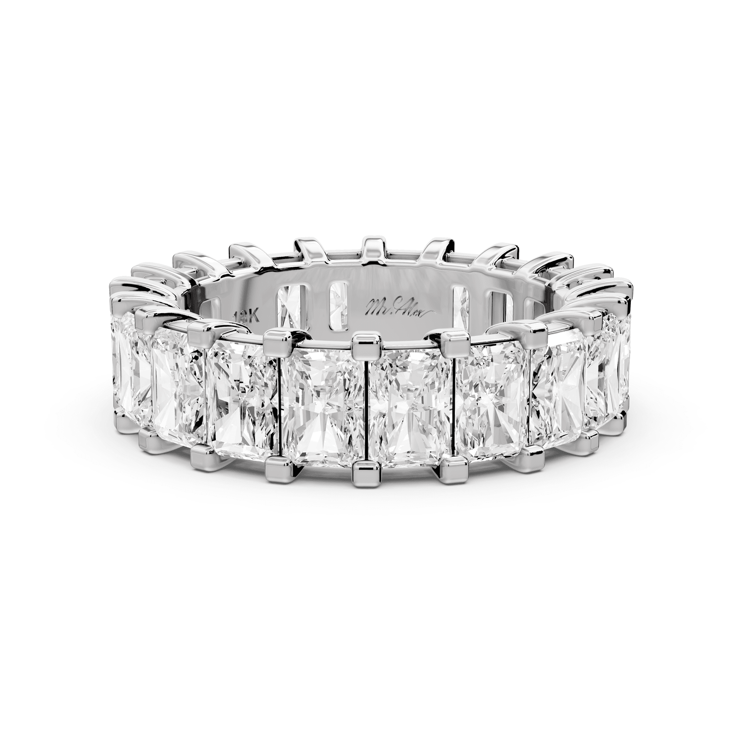 Viena - 5.98ct 14k white gold Radiant-Cut Diamond Eternity Band Ring - Mr. Alex Jewelry