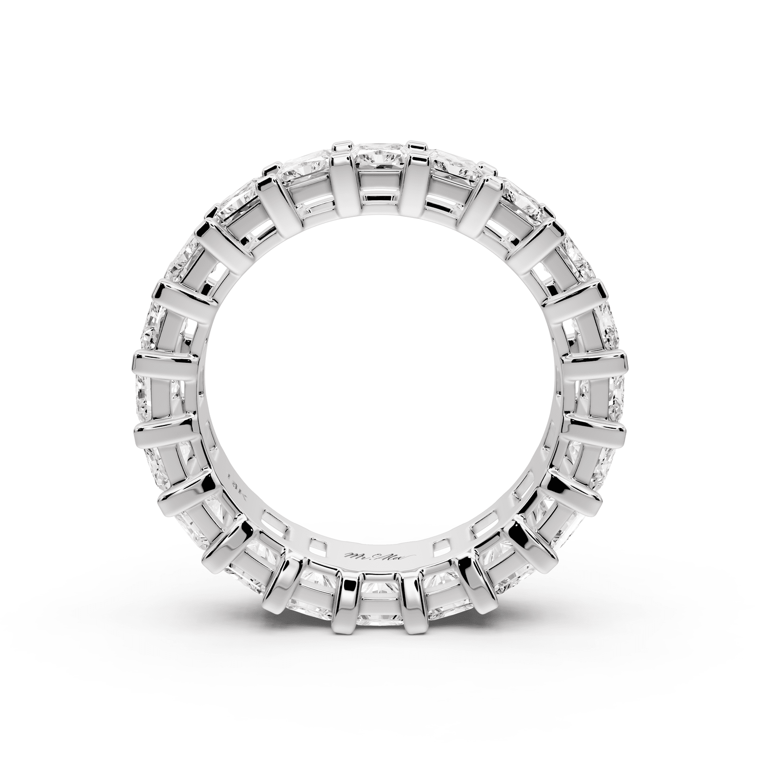 Viena - 5.98ct 14k white gold Radiant-Cut Diamond Eternity Band Ring - Mr. Alex Jewelry