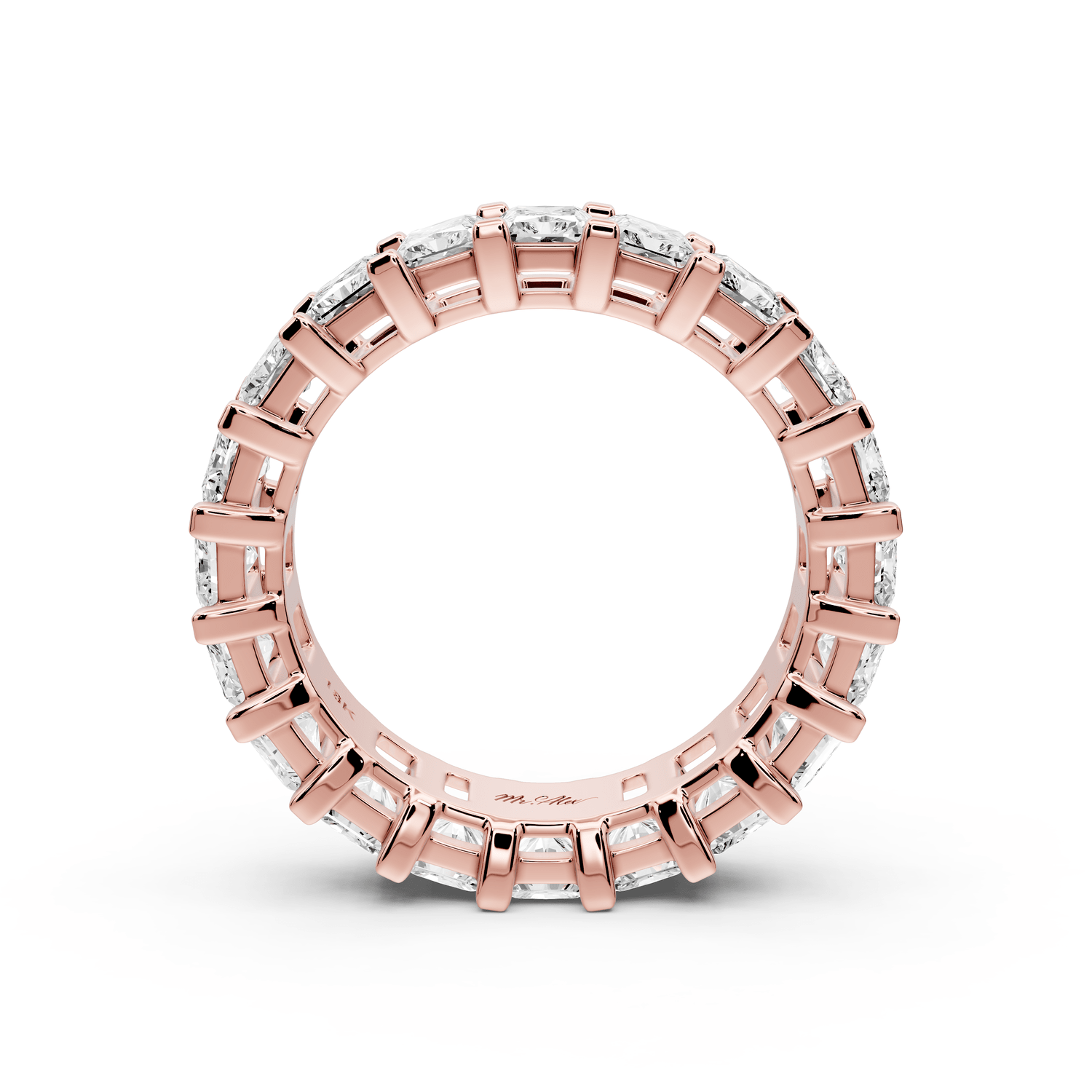 Viena - 5.98ct 18k rose gold Radiant-Cut Diamond Eternity Band Ring - Mr. Alex Jewelry