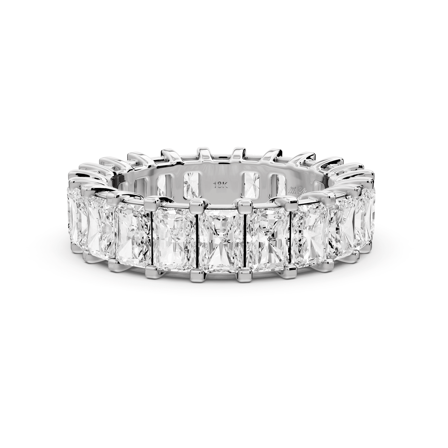 Viena - 5ct 14k white gold Radiant-Cut Diamond Eternity Band Ring - Mr. Alex Jewelry