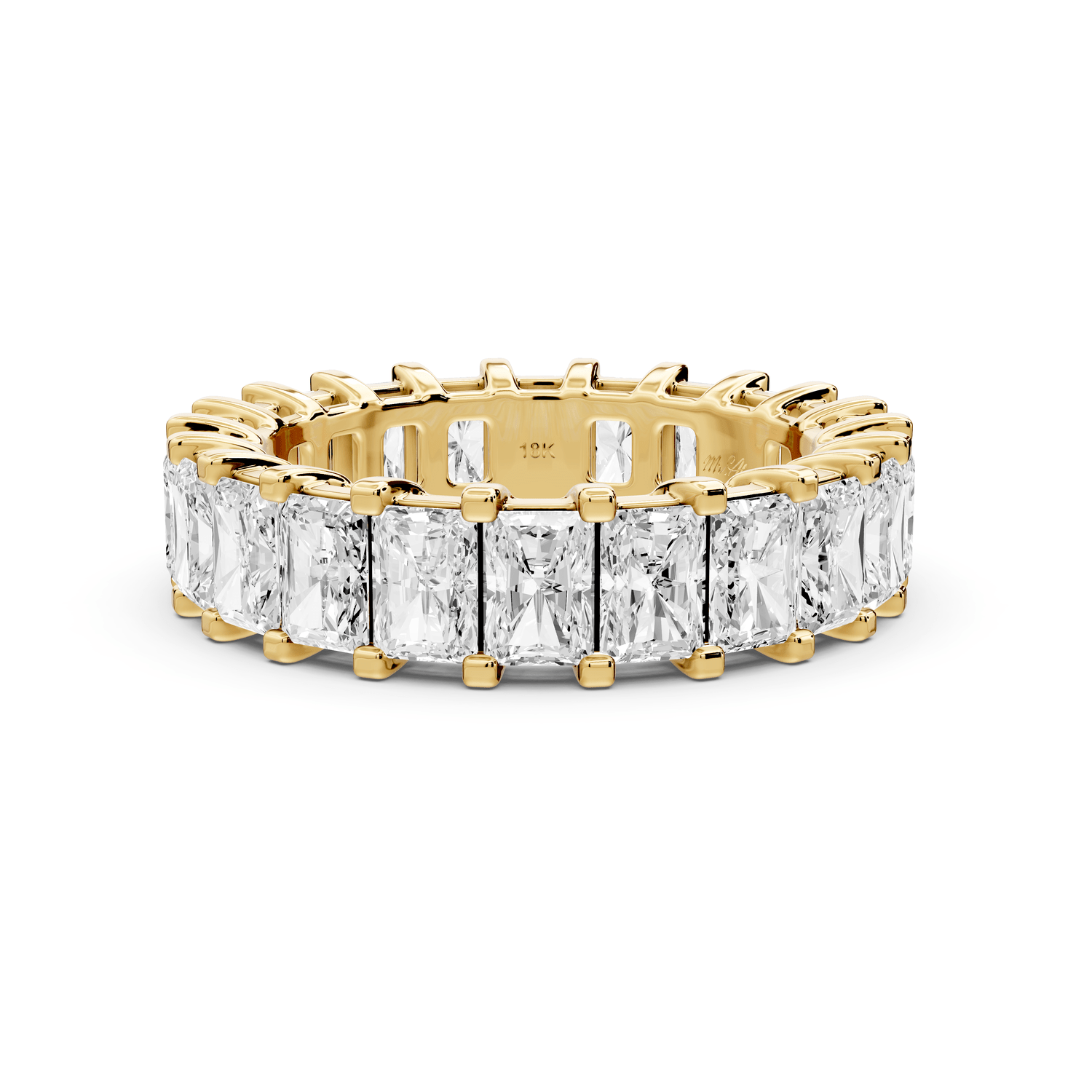 Viena - 5ct 14k yellow gold Radiant-Cut Diamond Eternity Band Ring - Mr. Alex Jewelry