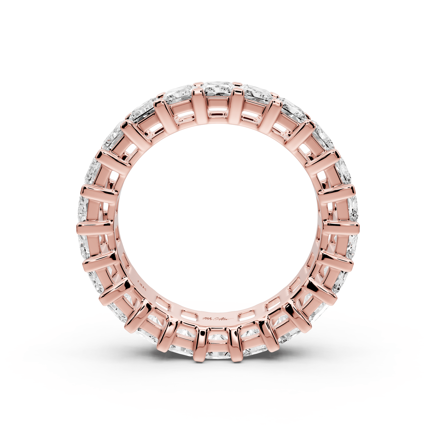 Viena - 5ct 18k rose gold Radiant-Cut Diamond Eternity Band Ring - Mr. Alex Jewelry