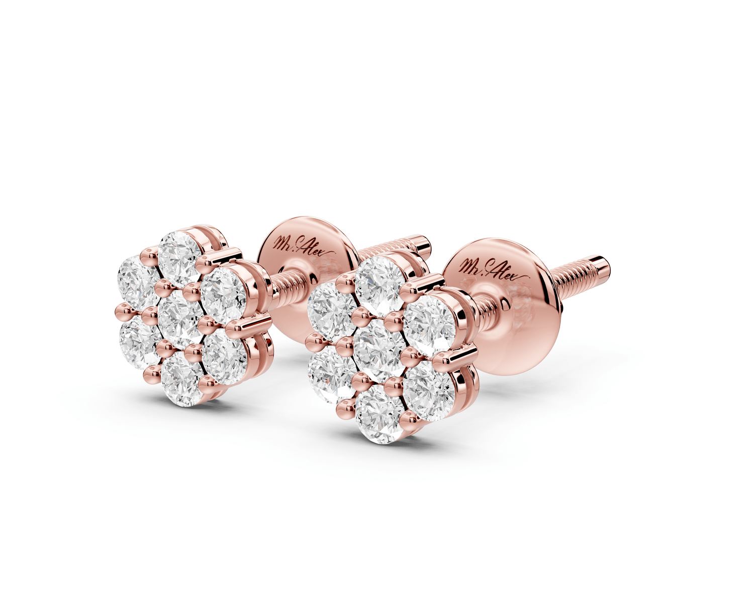 Violet Earrings Rose Gold - Mr. Alex Jewelry