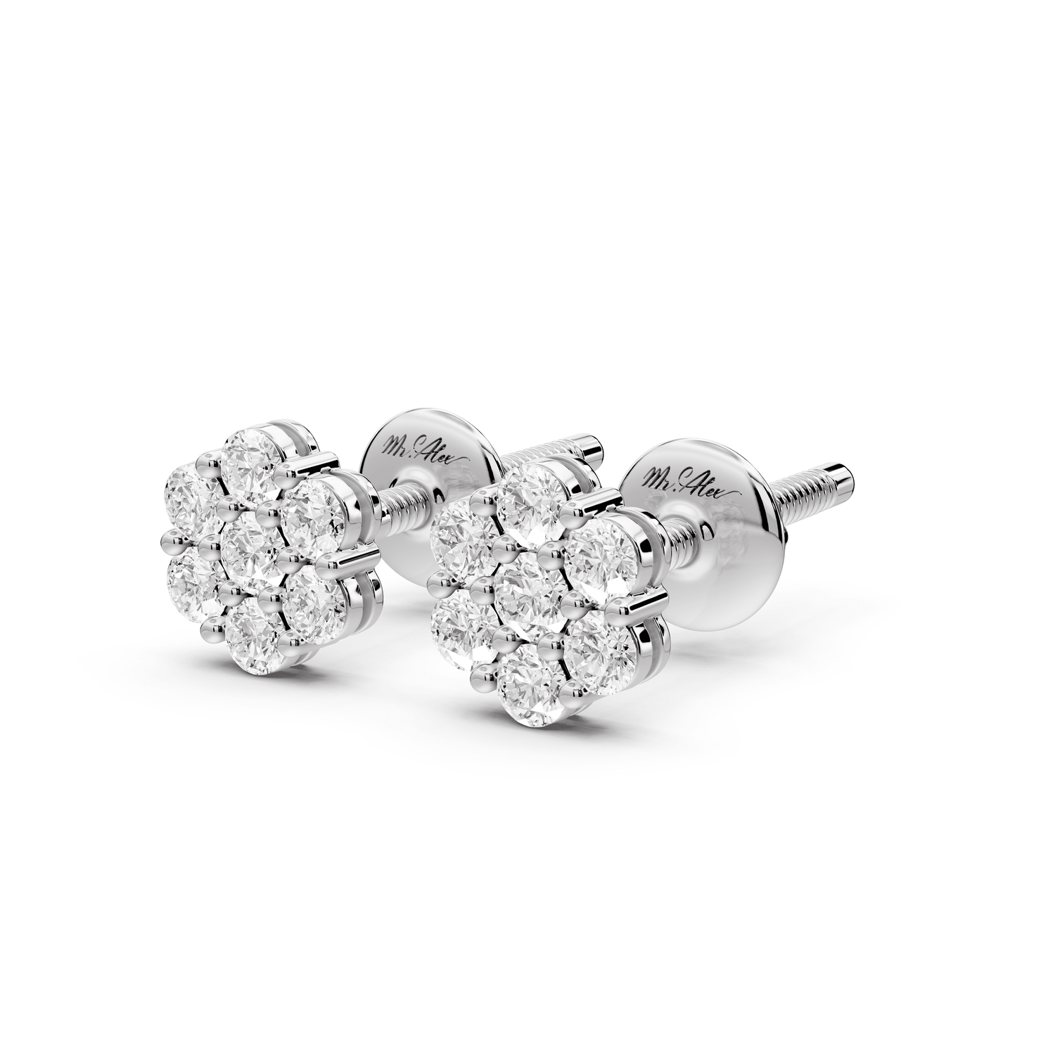Violet Earrings White Gold - Mr. Alex Jewelry