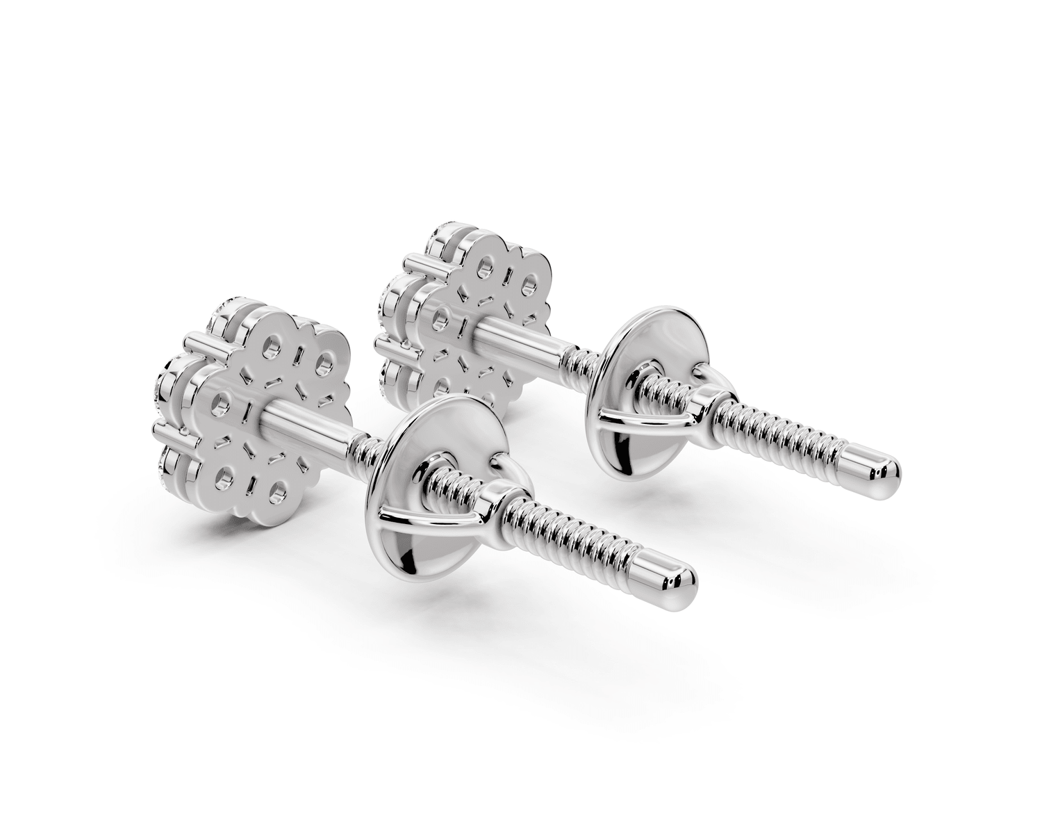 Violet Earrings White Gold - Mr. Alex Jewelry