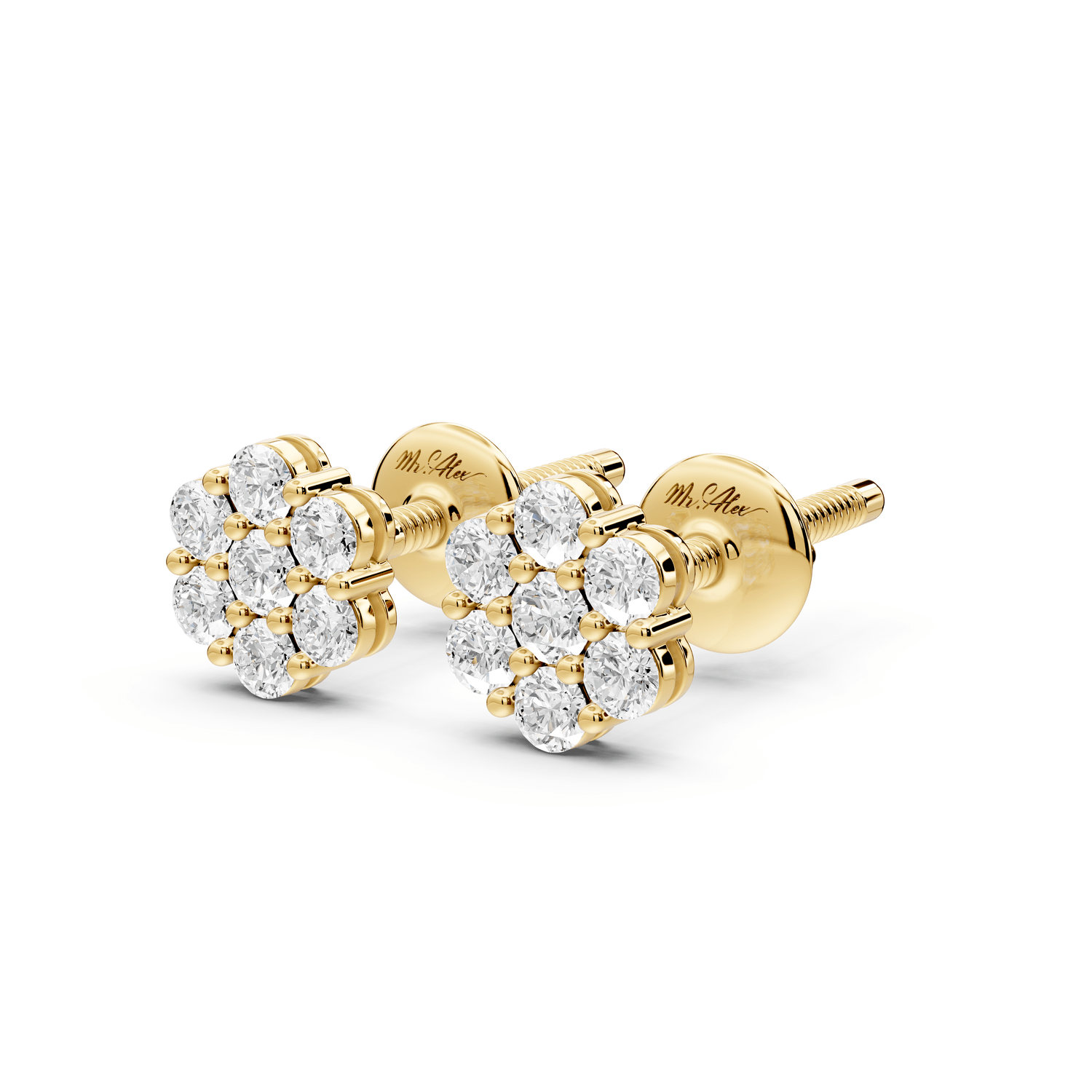 Violet Earrings Yellow Gold - Mr. Alex Jewelry