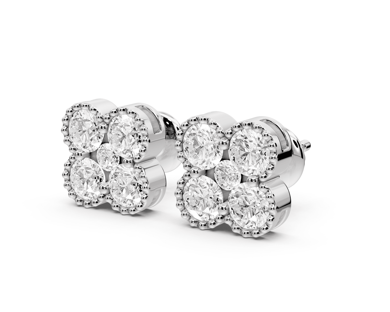 Zoe Earrings White Gold - Mr. Alex Jewelry