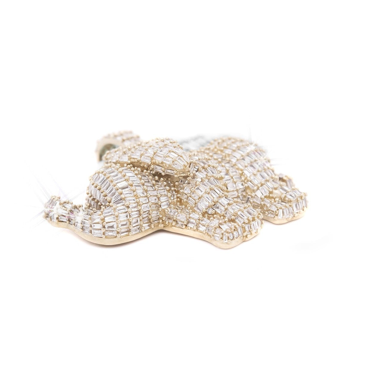 10K Baguette Diamond Elephant Pendant 3.50CT - Mr. Alex Jewelry